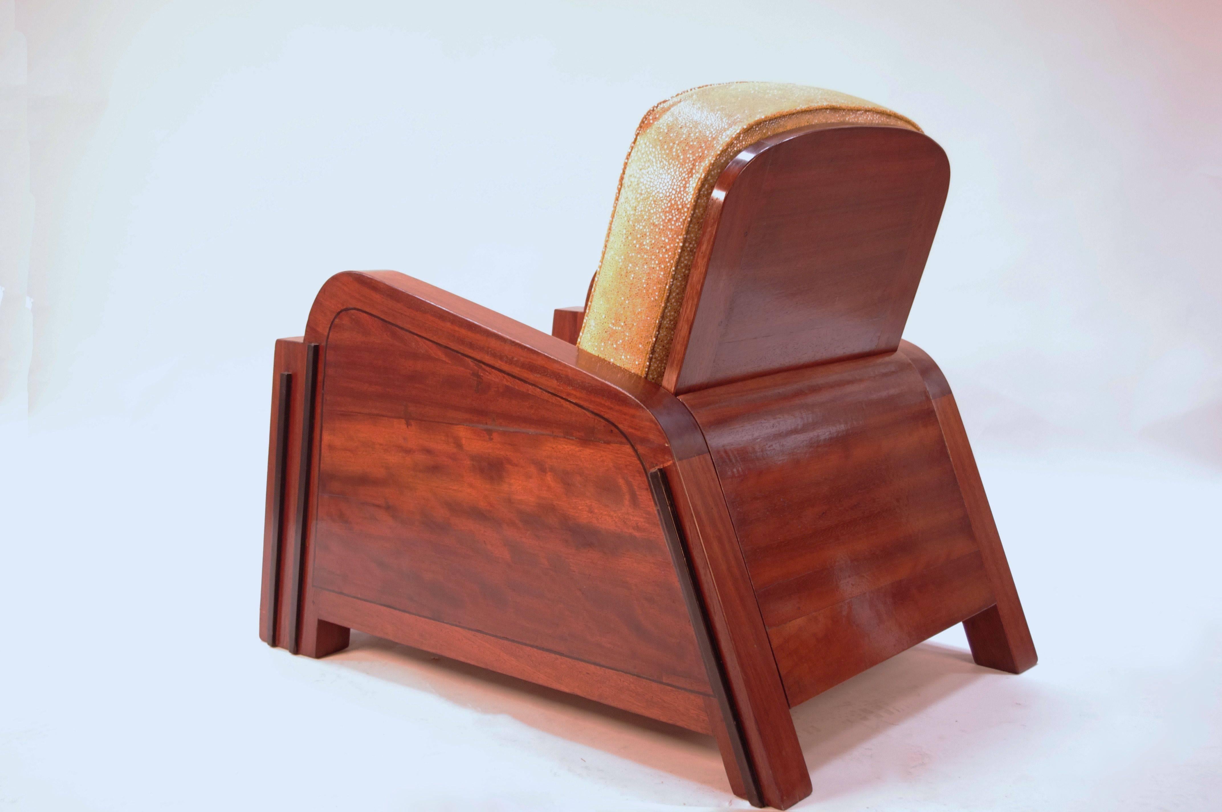 Européen Paire de grands fauteuils d'époque Art-Déco et Art-Déco, vers 1920-1930 en vente