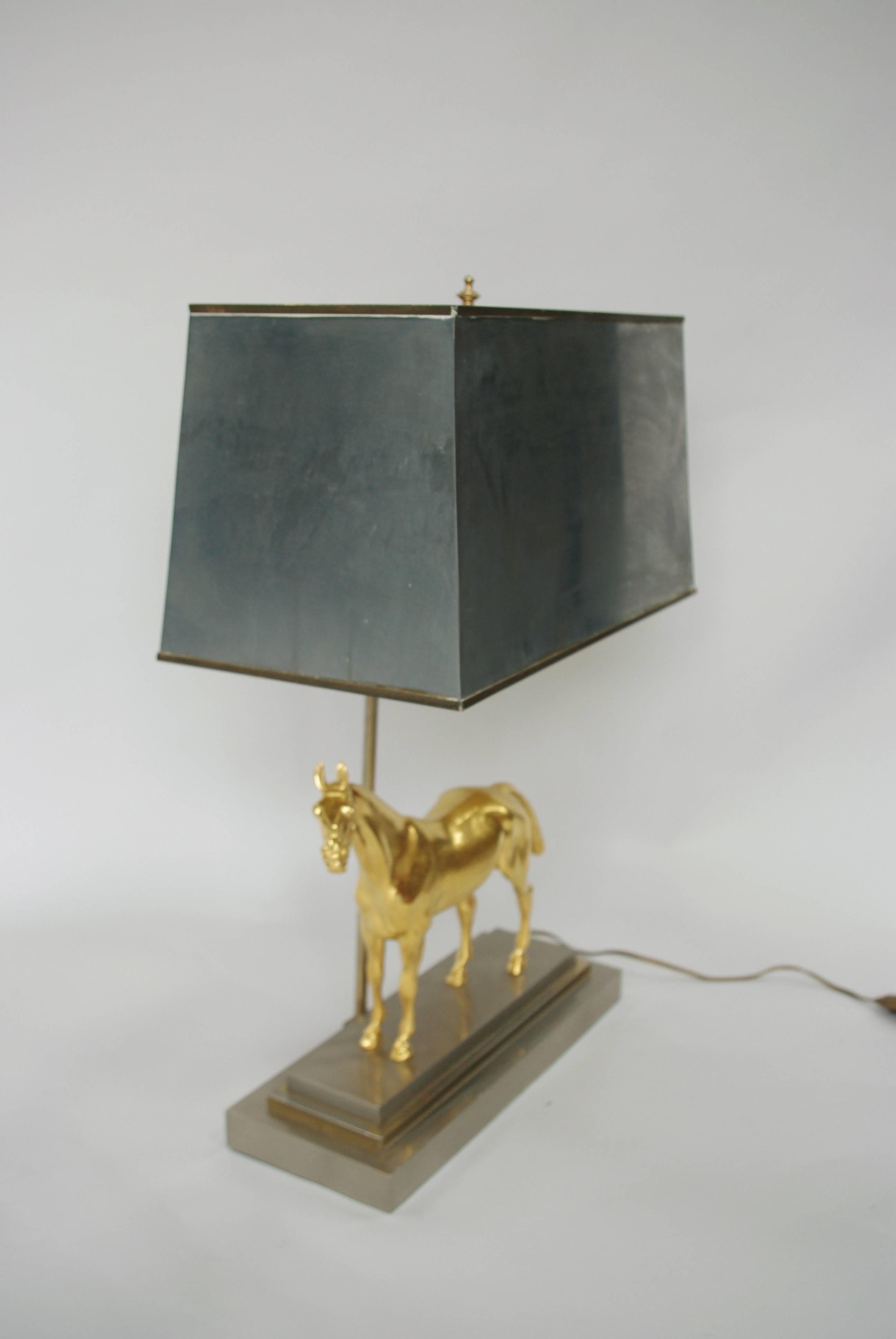 Made for electricity 
Gilded and silver bronze 
In the style of Maison Jansen 
1960s work.

 