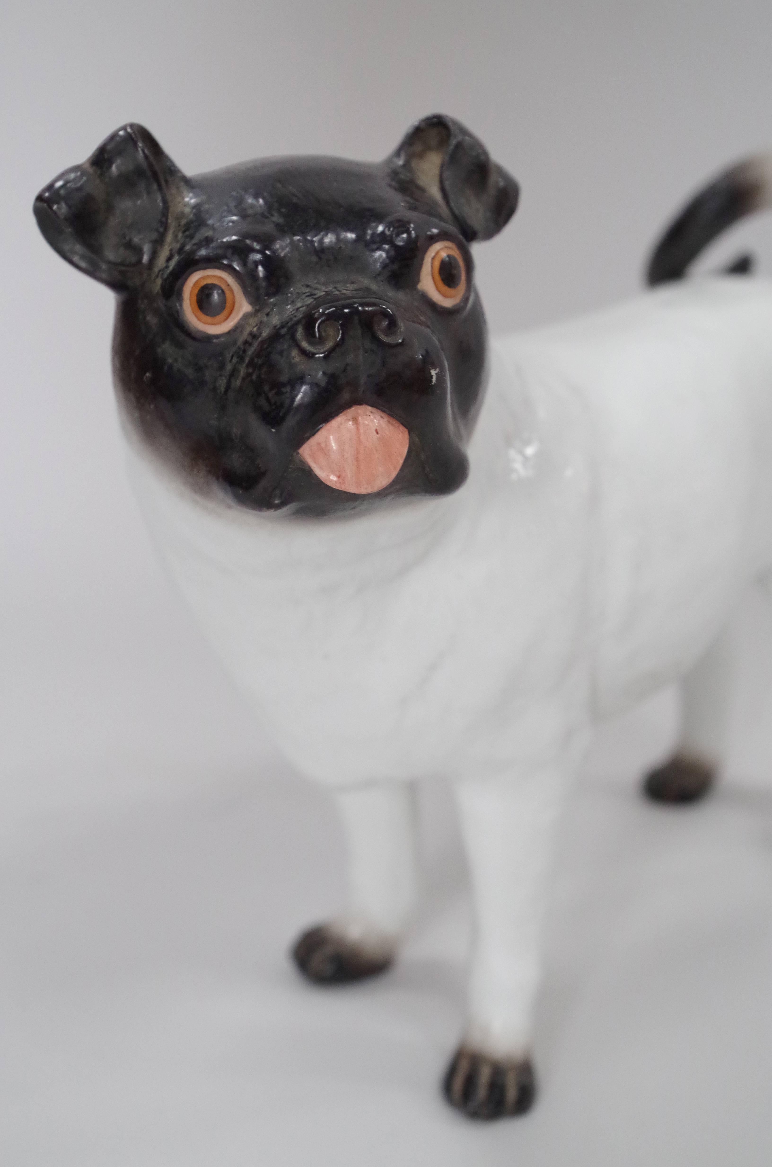 French Bulldog Animal Sculpture, Ceramic, 1950 1