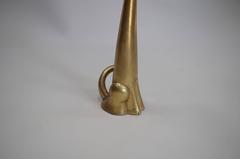 Petite sculpture de chat en bronze doré:: vers 1980