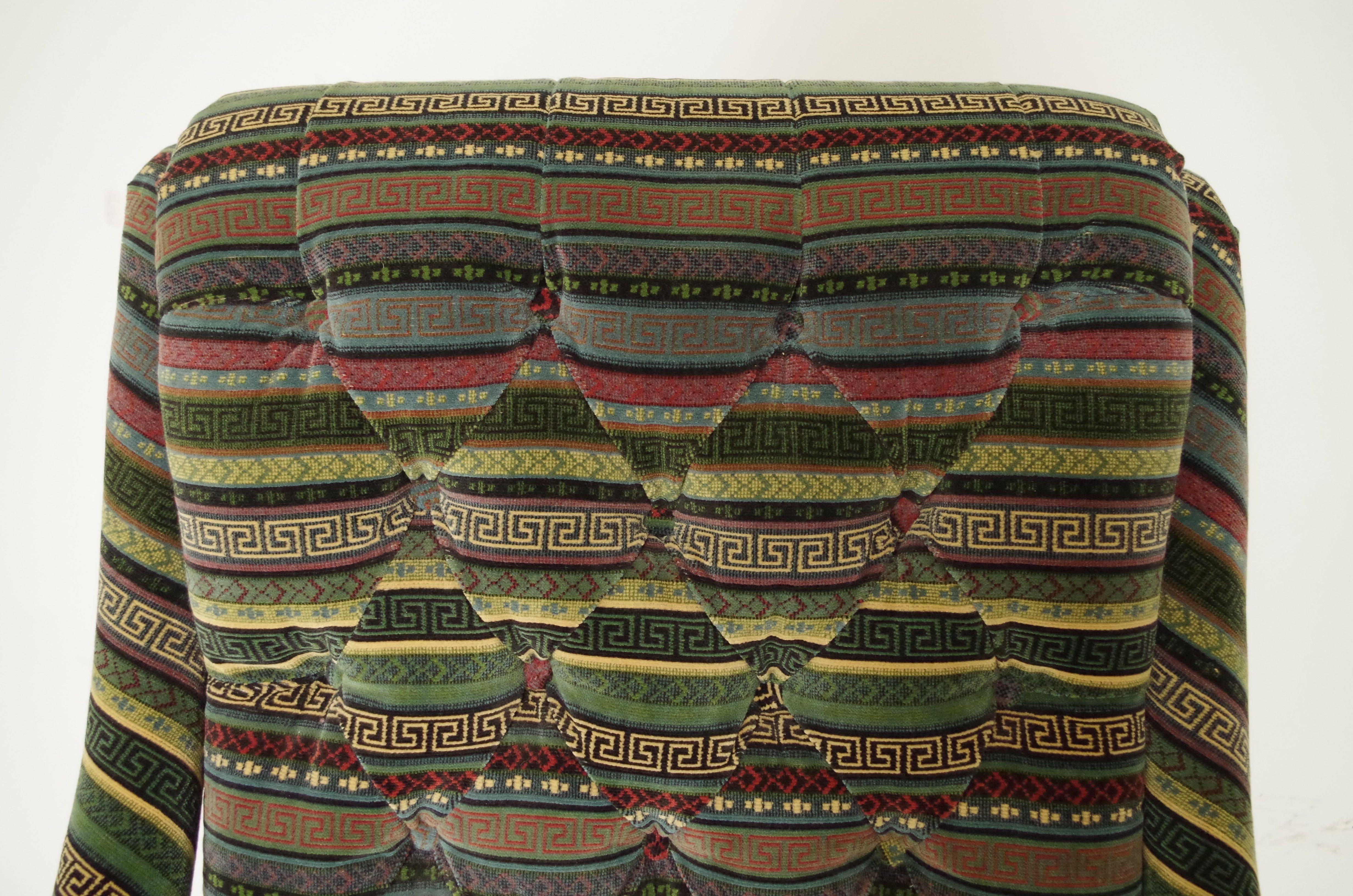 Fabric Pair of Armchairs circa 1970, Belonged to Madeleine Castaing