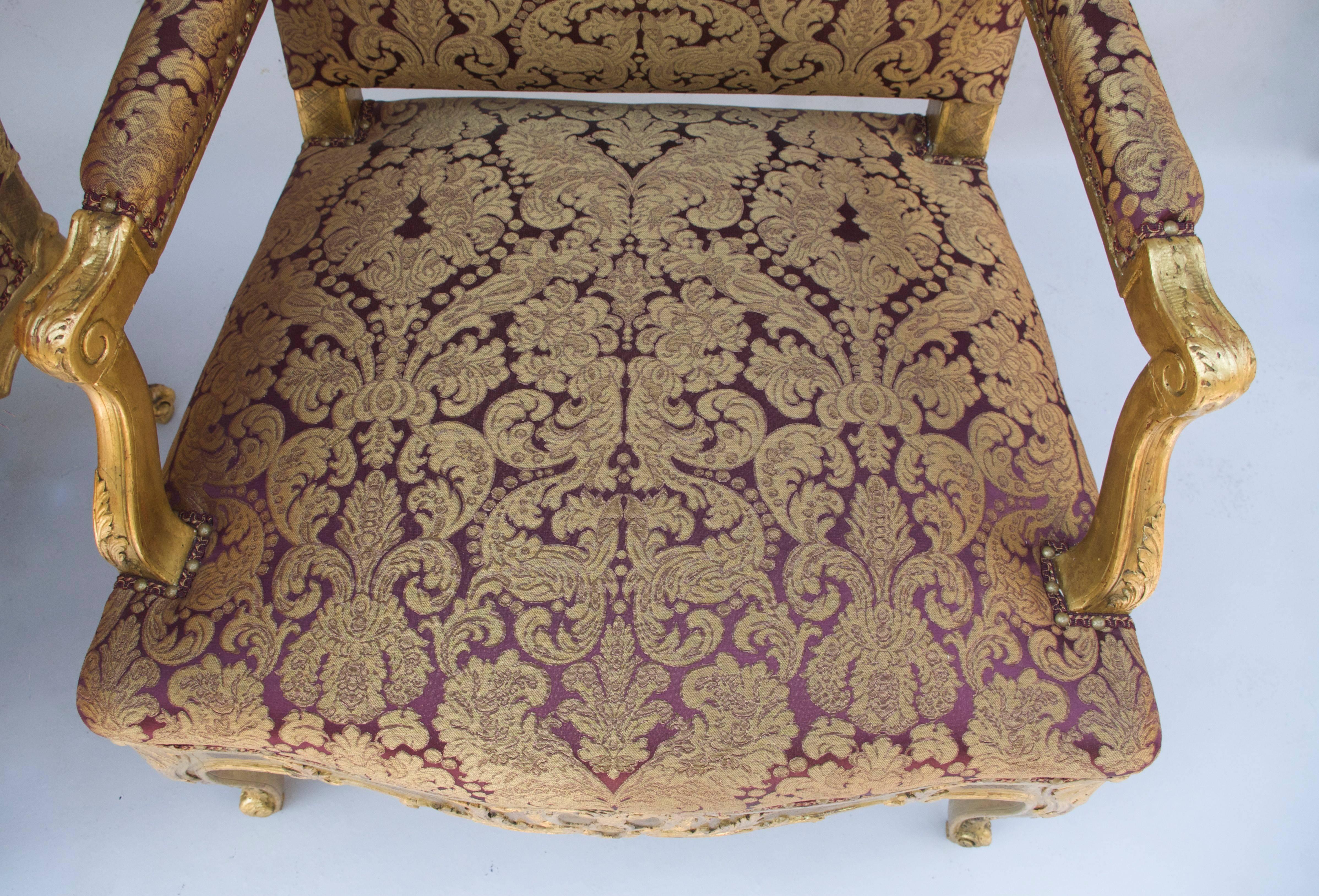 Régence Pair of Great French Regence Style Armchairs