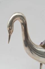 Small Bird Sculpture in Silver and Amethyst, 1970