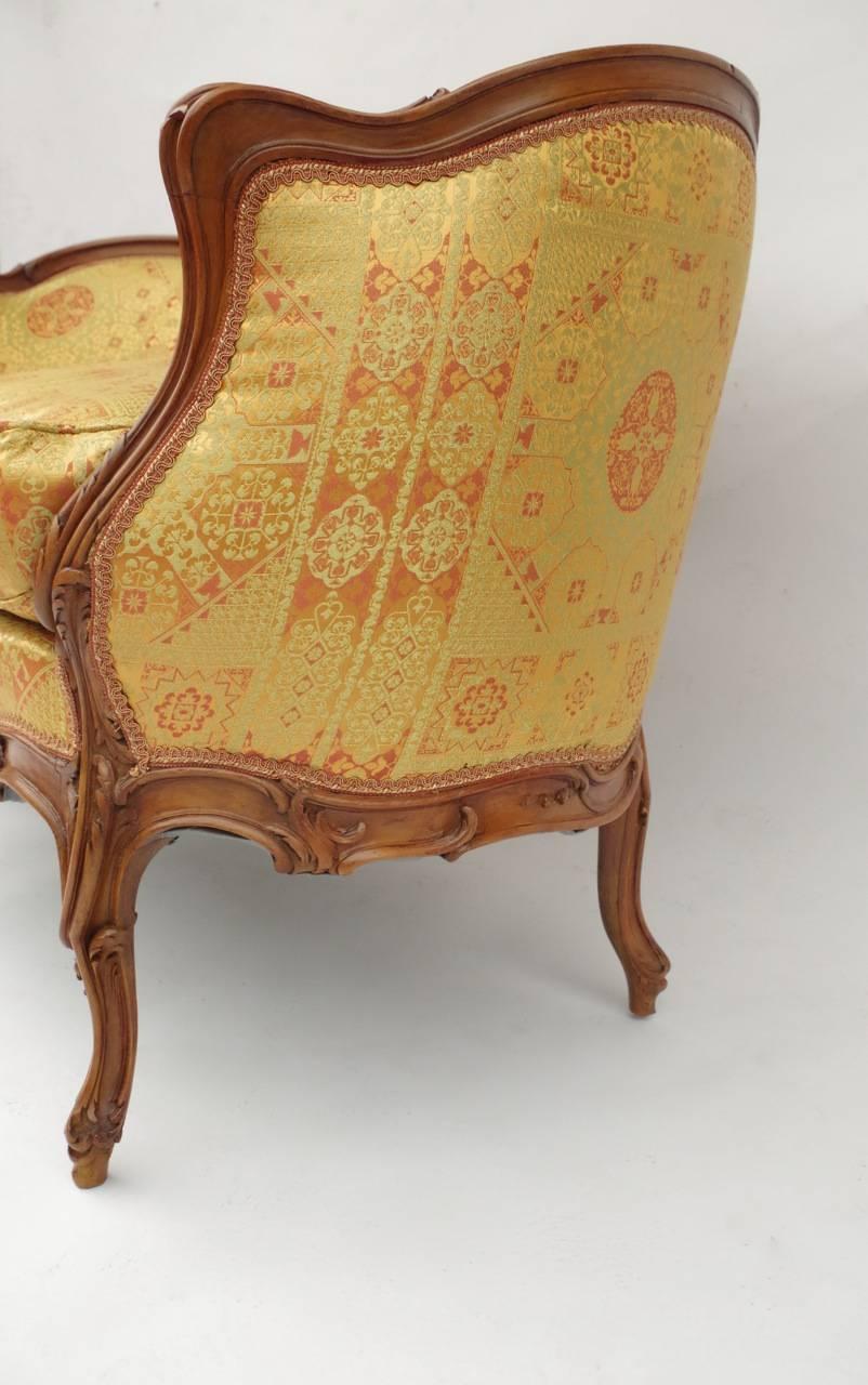 19th Century Small Louis XV Style Walnut Sofa, 1880 Period