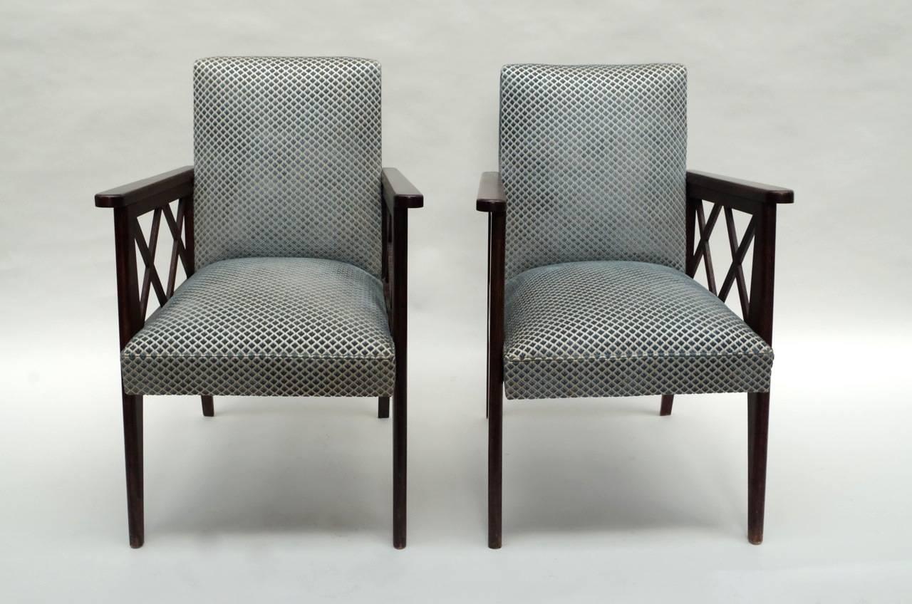 Pair of Art Deco Style Armchairs 1