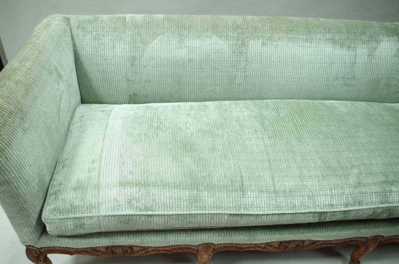 Great Louis XV Style Light Green Sofa, circa 1880 In Good Condition In Saint-Ouen, FR