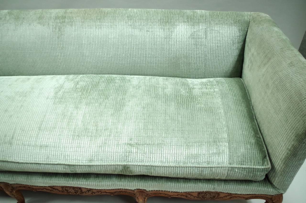 19th Century Great Louis XV Style Light Green Sofa, circa 1880