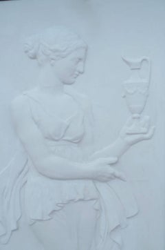 Pair of Plaster Bas-Reliefs, "The Offerings", 19th Century