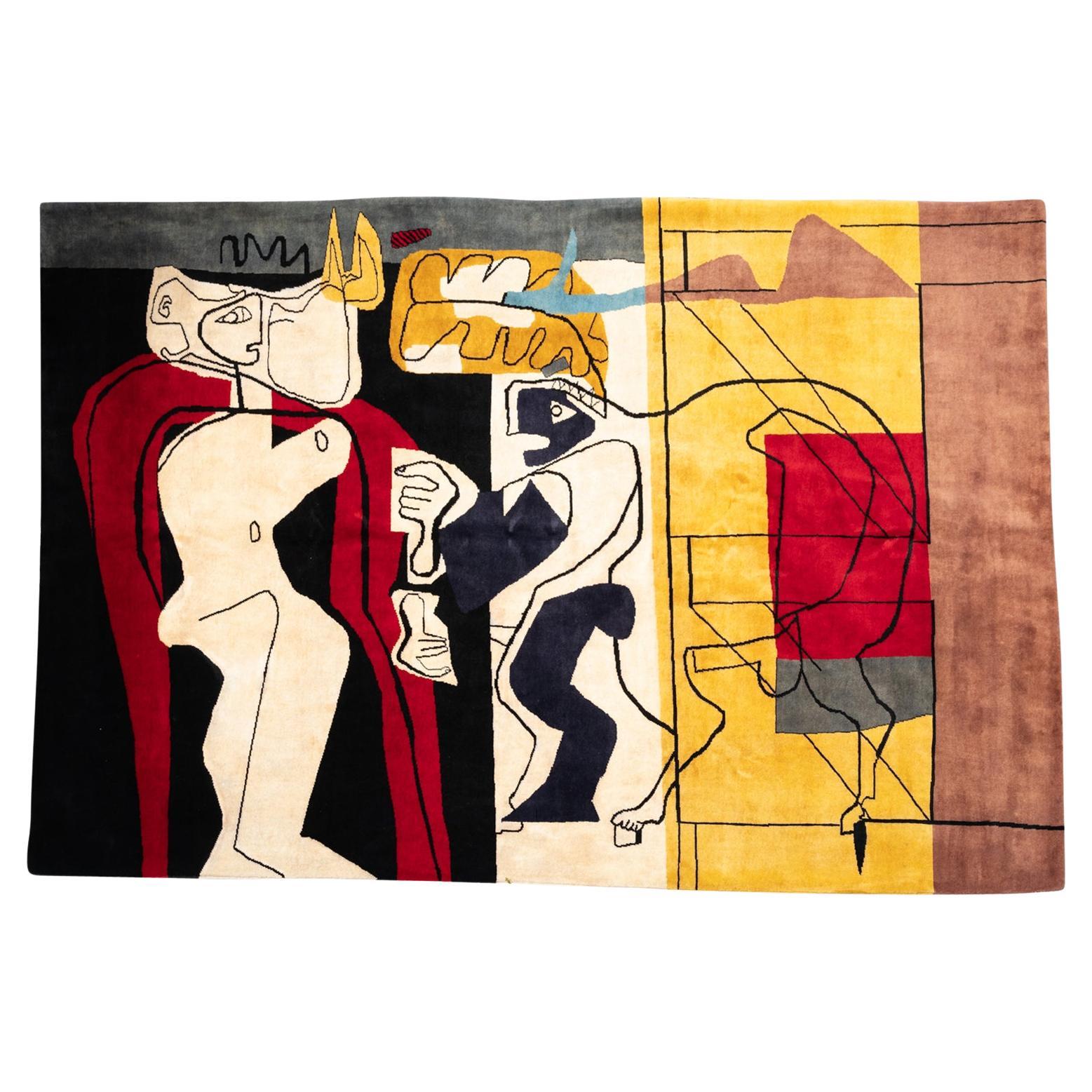 After Le Corbusier, Rug, or tapestry. Contemporary work