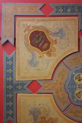 19th Century Painting Ceiling Signed W.Just From Loire Valley Castle