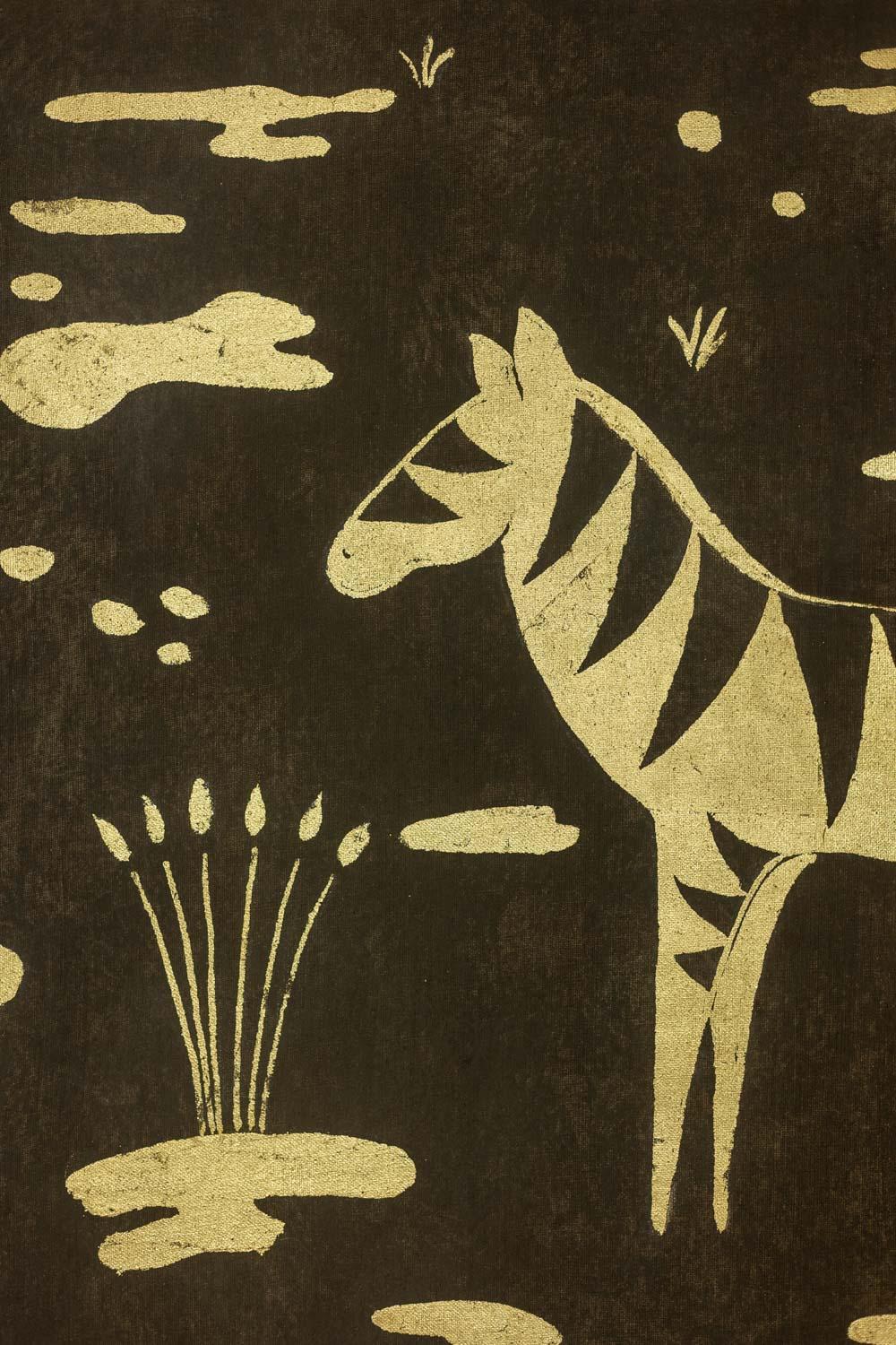 Bemalte Leinwand mit Zebras verziert. Werk eines zeitgenössischen Künstlers im Zustand „Hervorragend“ im Angebot in Saint-Ouen, FR