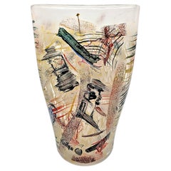 A Rare Hand-Painted Studio Glass Vessel by Richard Meitner (1983)