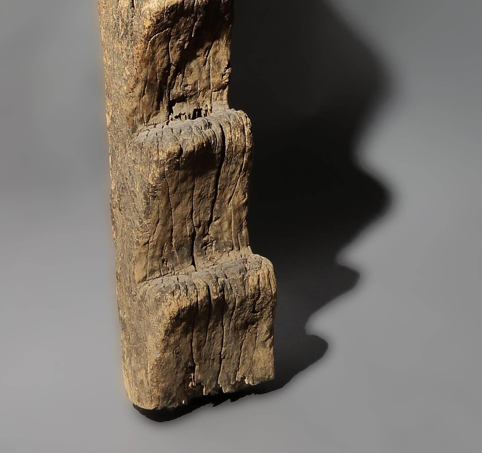 Made by people of the Dogon Tribe.
Fashioned from a naturally formed tree trunk.
Well patinated hardwood.
Mali, West Africa, circa 1890.
Measures: 96" high x 27" wide x 7" deep.
 
