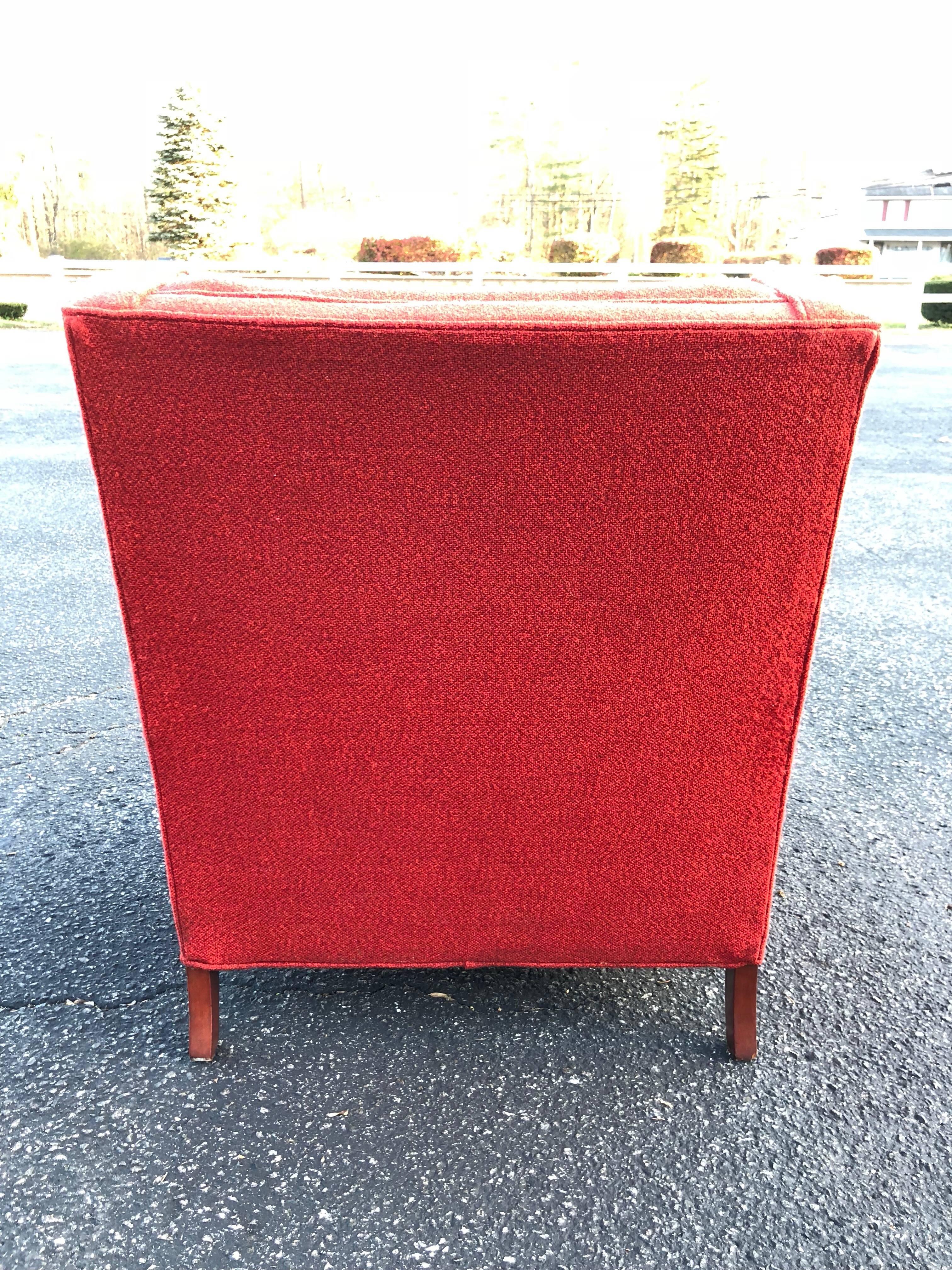 Mid-20th Century Mid-Century Lounge Chair in Red