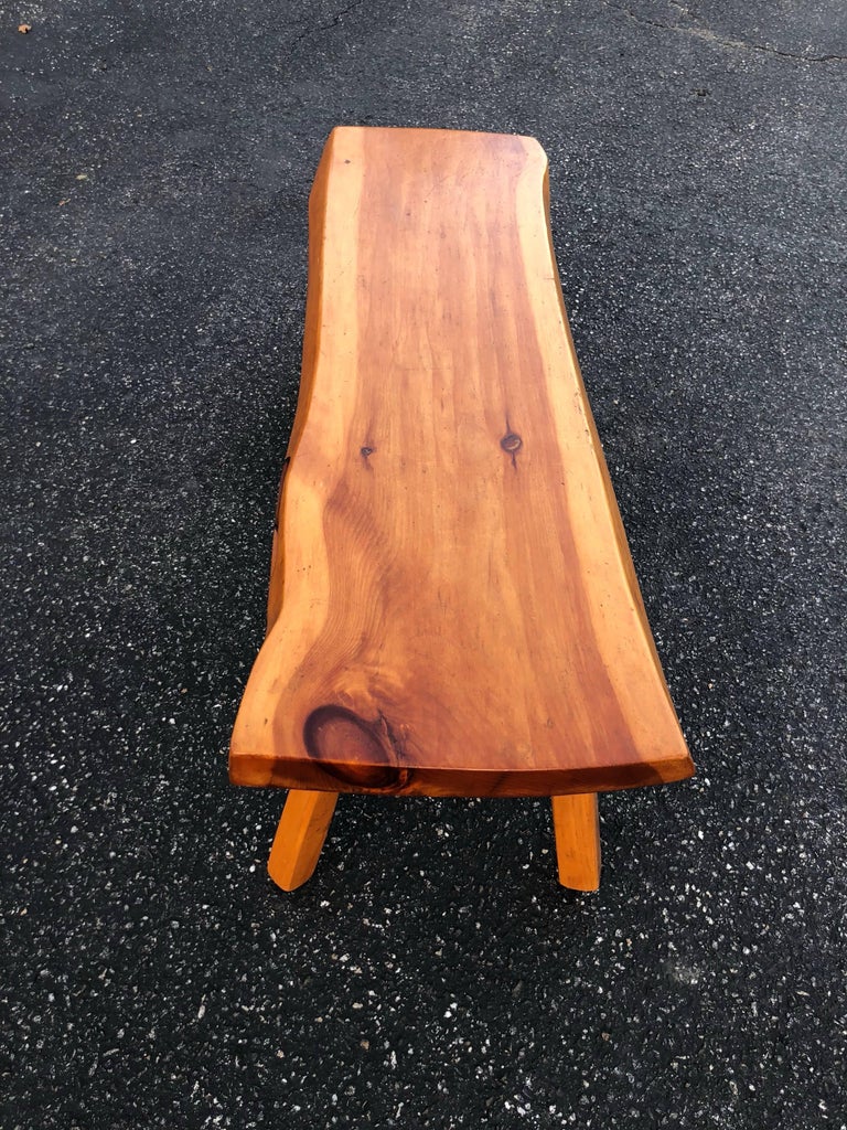 Live Edge Wooden Slab Bench or Table at 1stDibs wood slab benches
