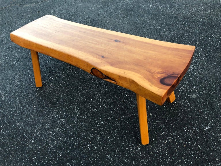 Live Edge Wooden Slab Bench Or Table For Sale At 1stdibs
