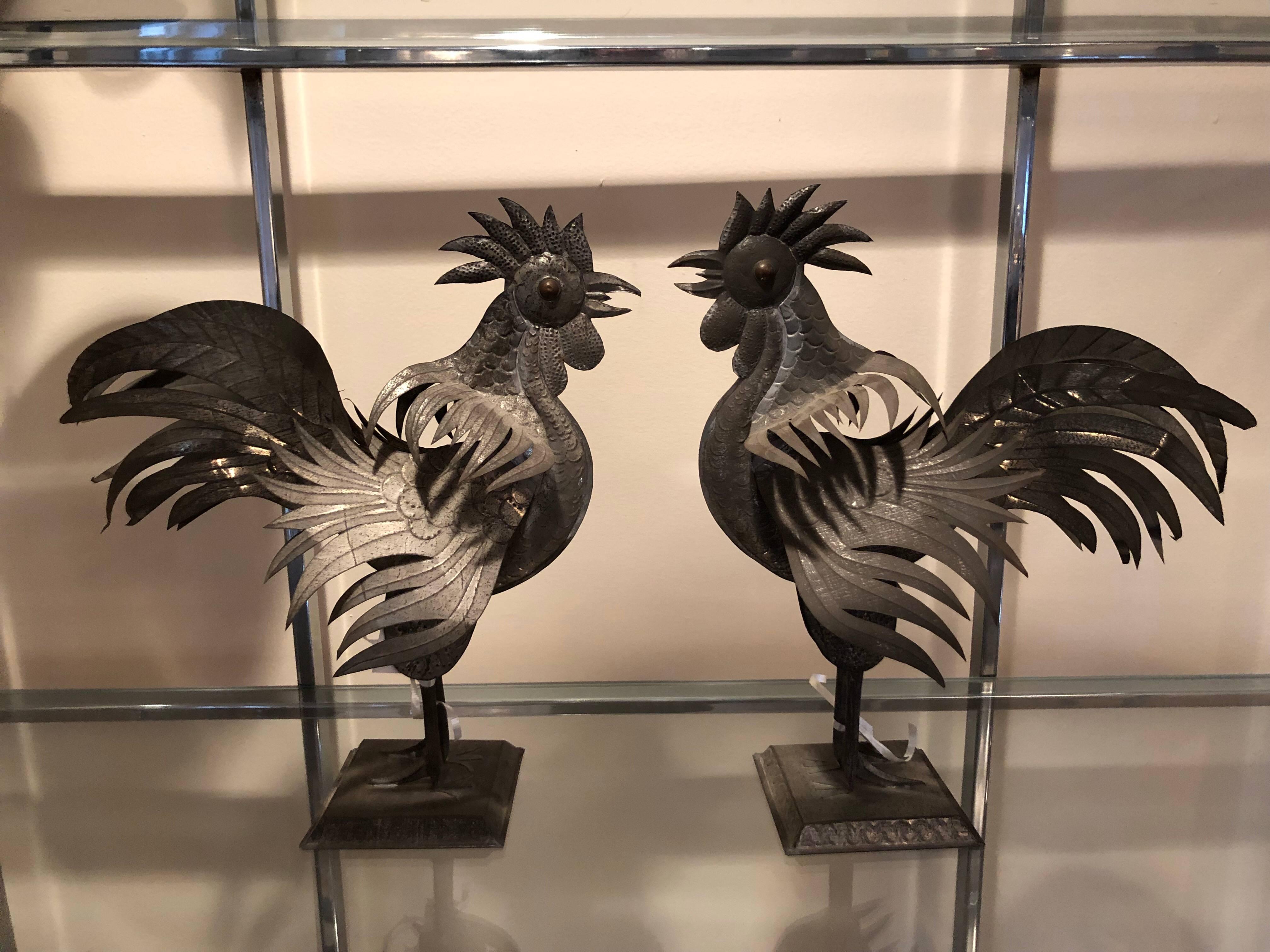 mexican tin roosters
