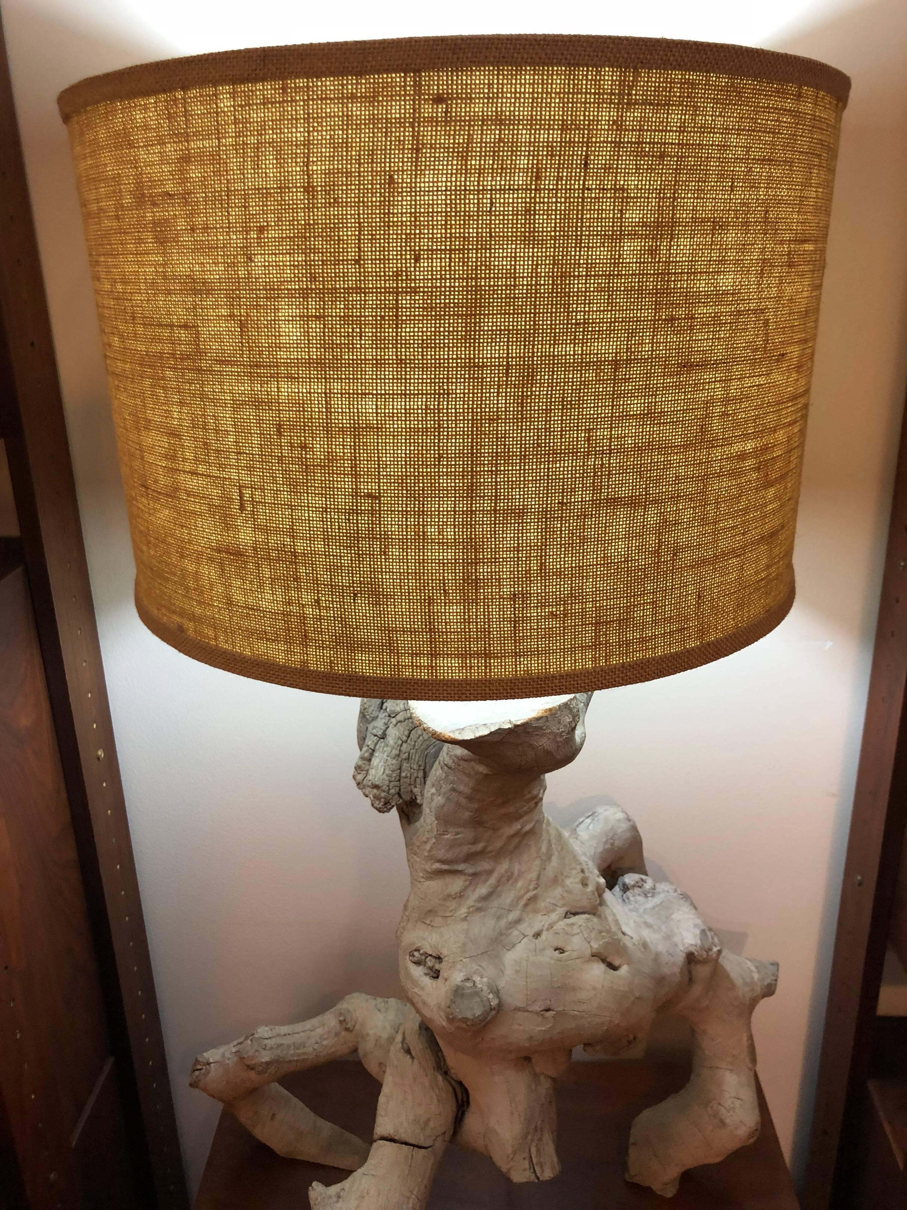 Mid-Century Modern Driftwood Lamp 1