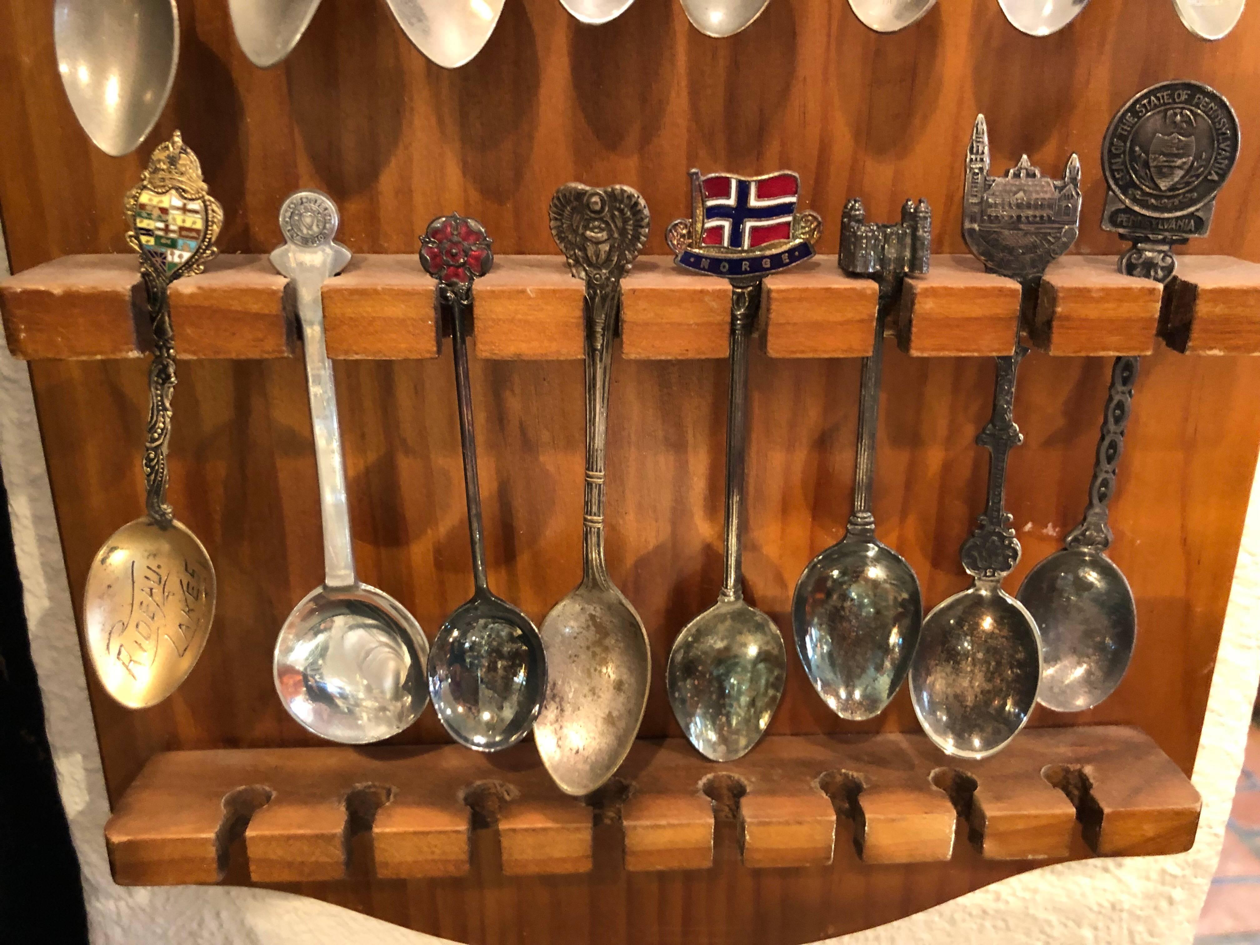 Enamel Vintage Tourist Spoon Collection
