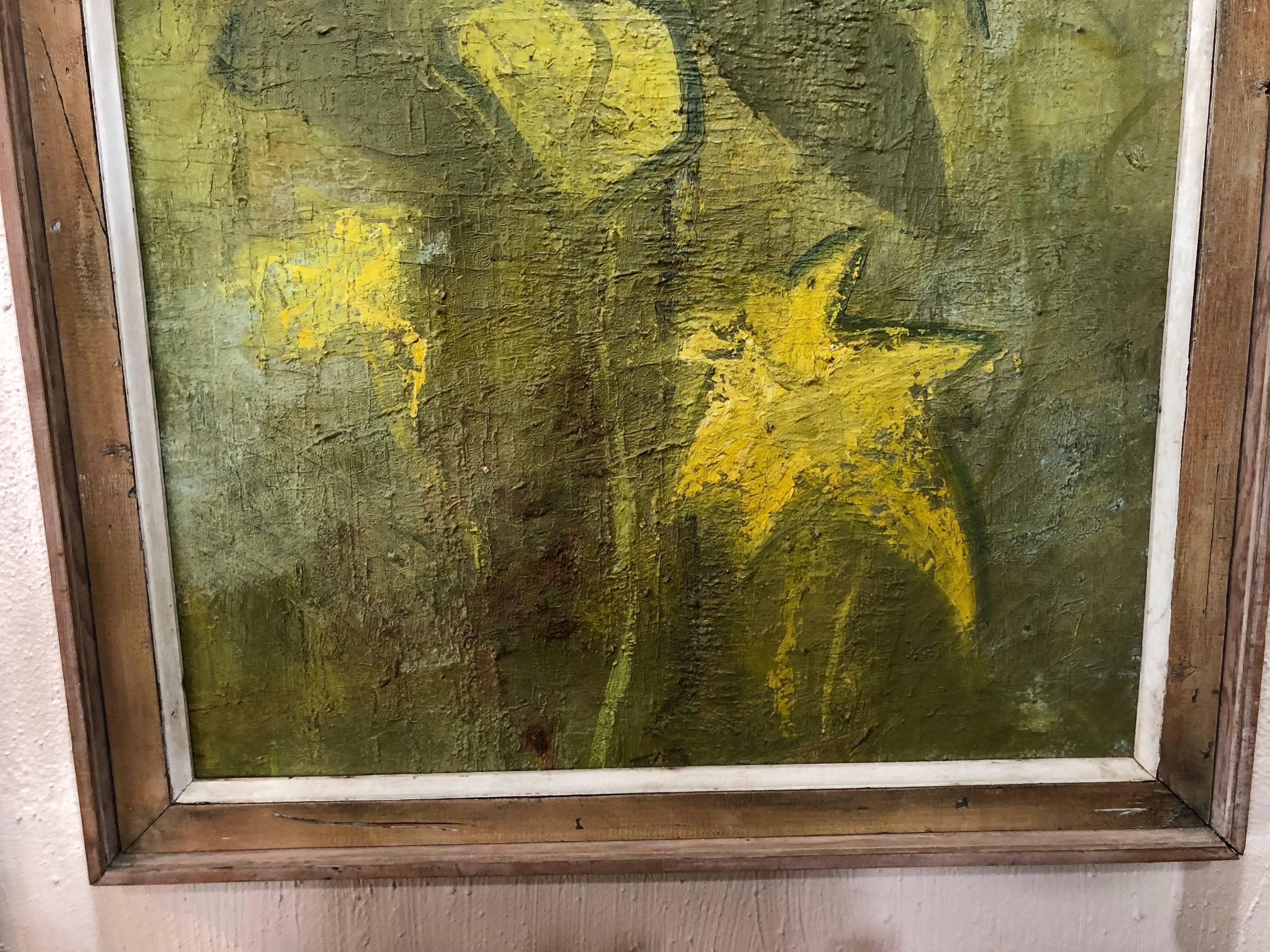 Mid Century Signed Abstract Still Life Titled 