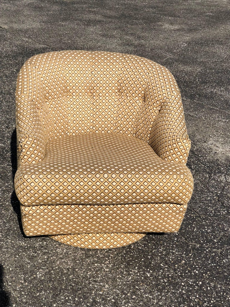 Barrel Back Swivel Club Chair With Ottoman By Directional For Barrel Back Swivel Club Chair With Ottoman By Directional Inspired Milo Baughman S Style
