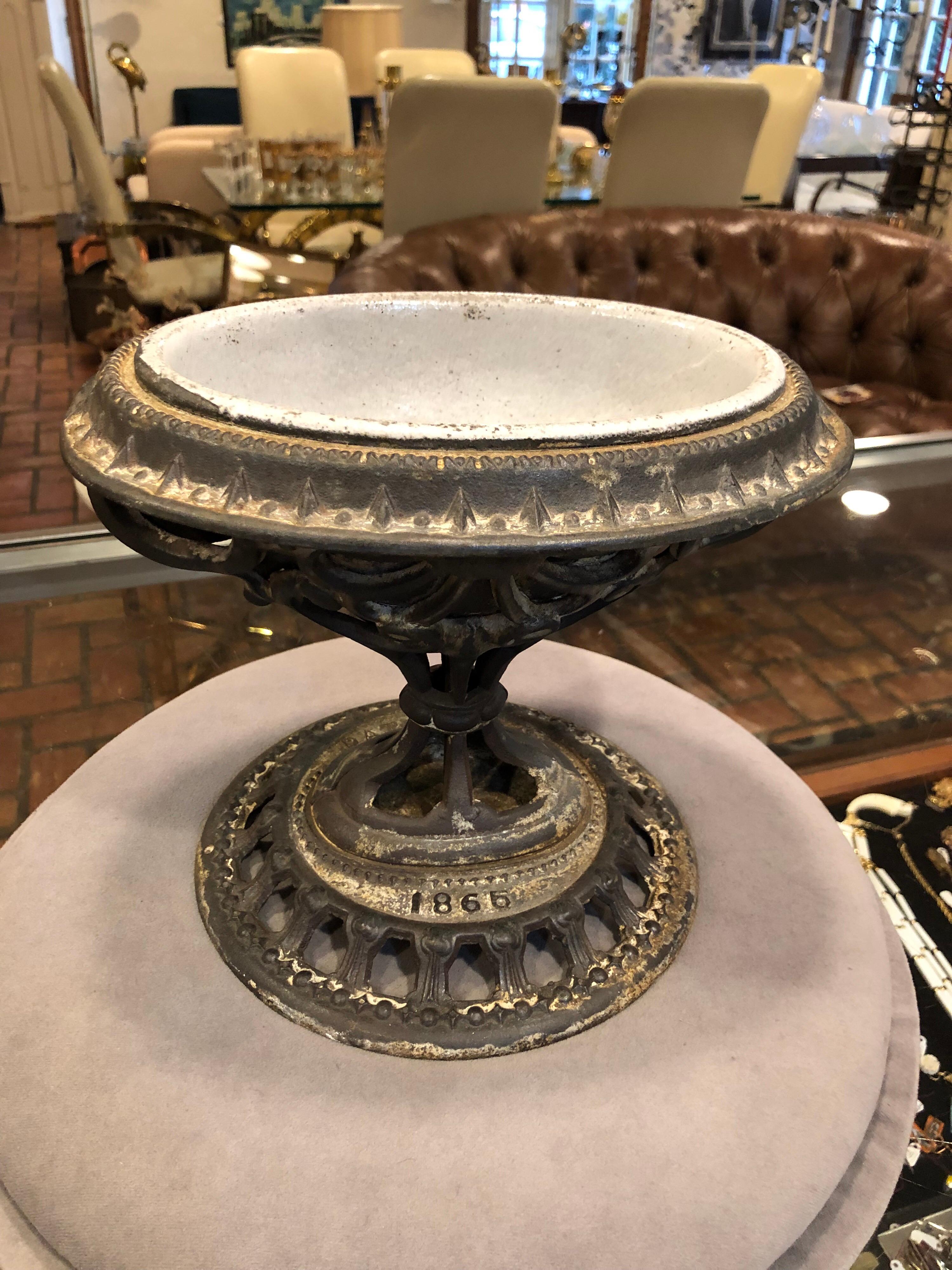 1865 Victorian Religious Holy Water Font or Cachepot In Good Condition In Redding, CT