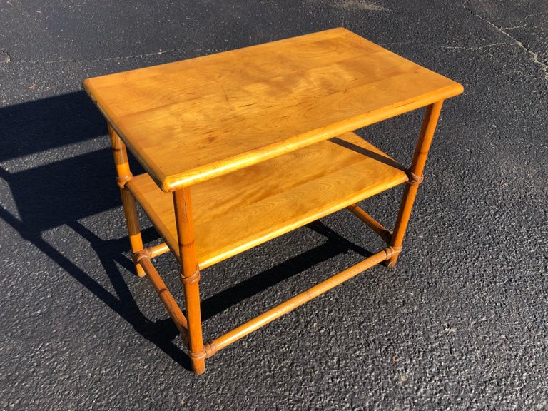 Signed Heywood Wakefield Side Table For Sale At 1stdibs