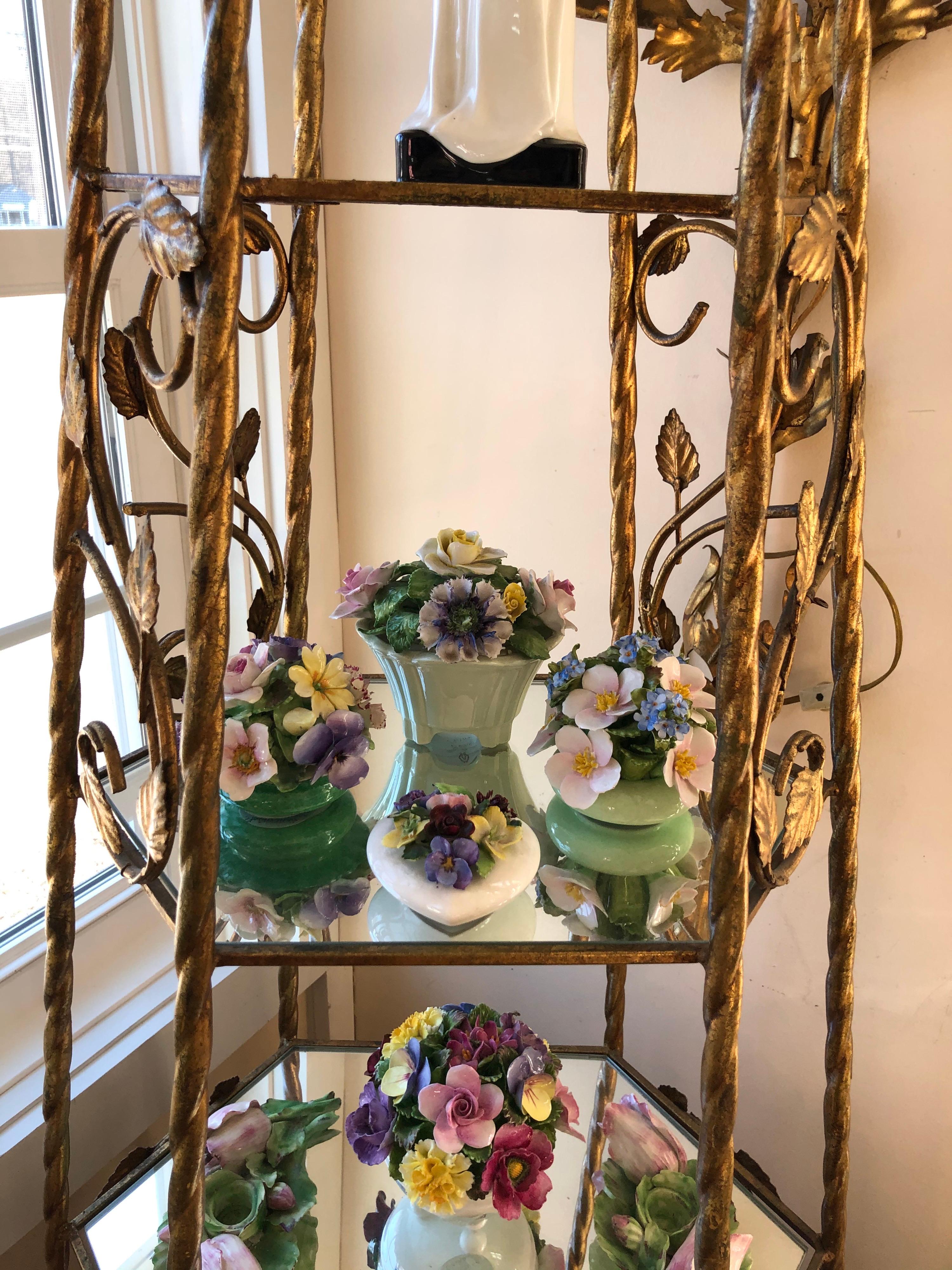 Italianate Gilded Etagere with Mirrored Shelves 7