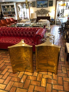 Pair of Brass Pedestal Dining Tables bases attributed to Mastercraft