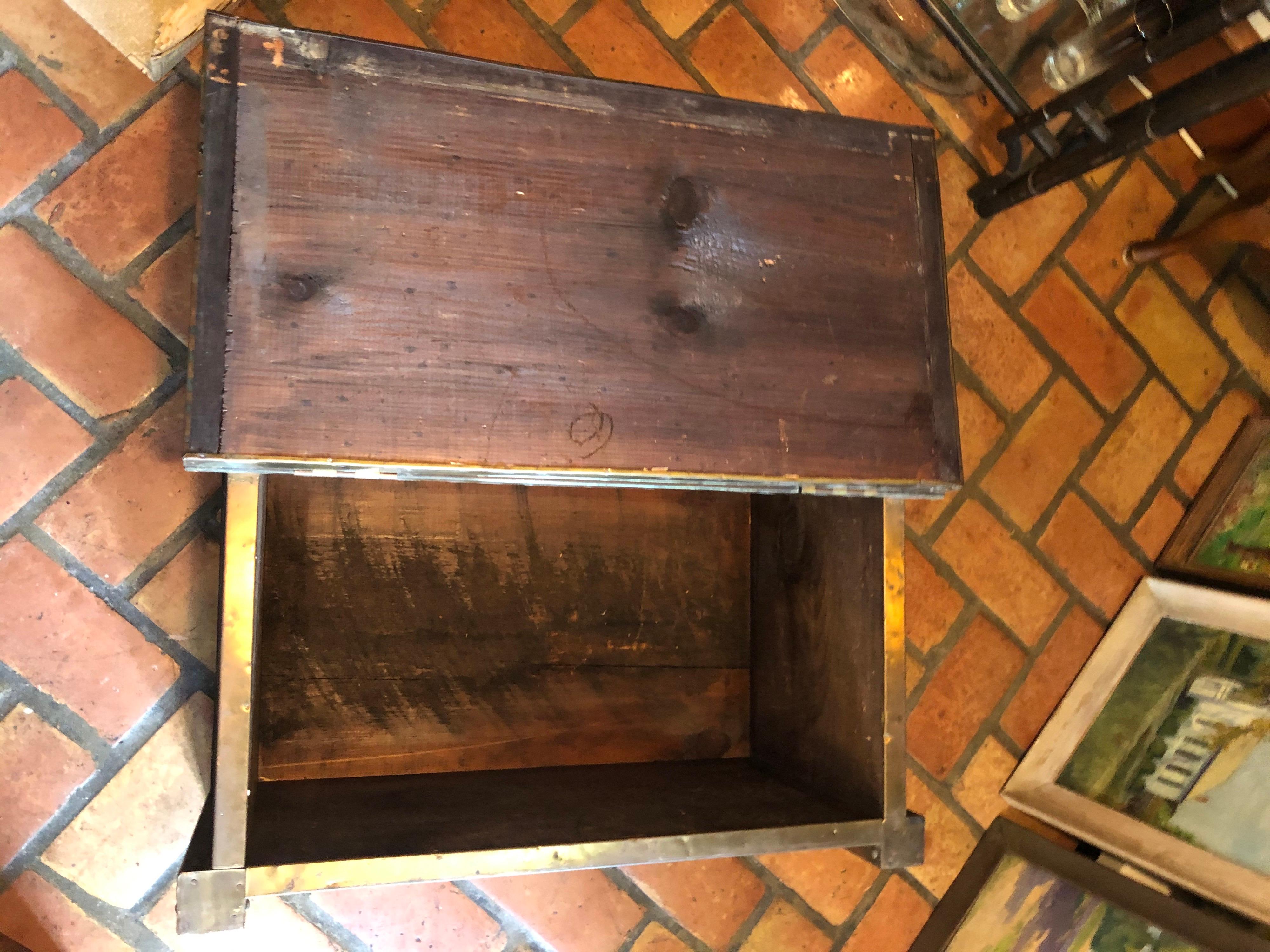 Antique Brass Firewood Box 3