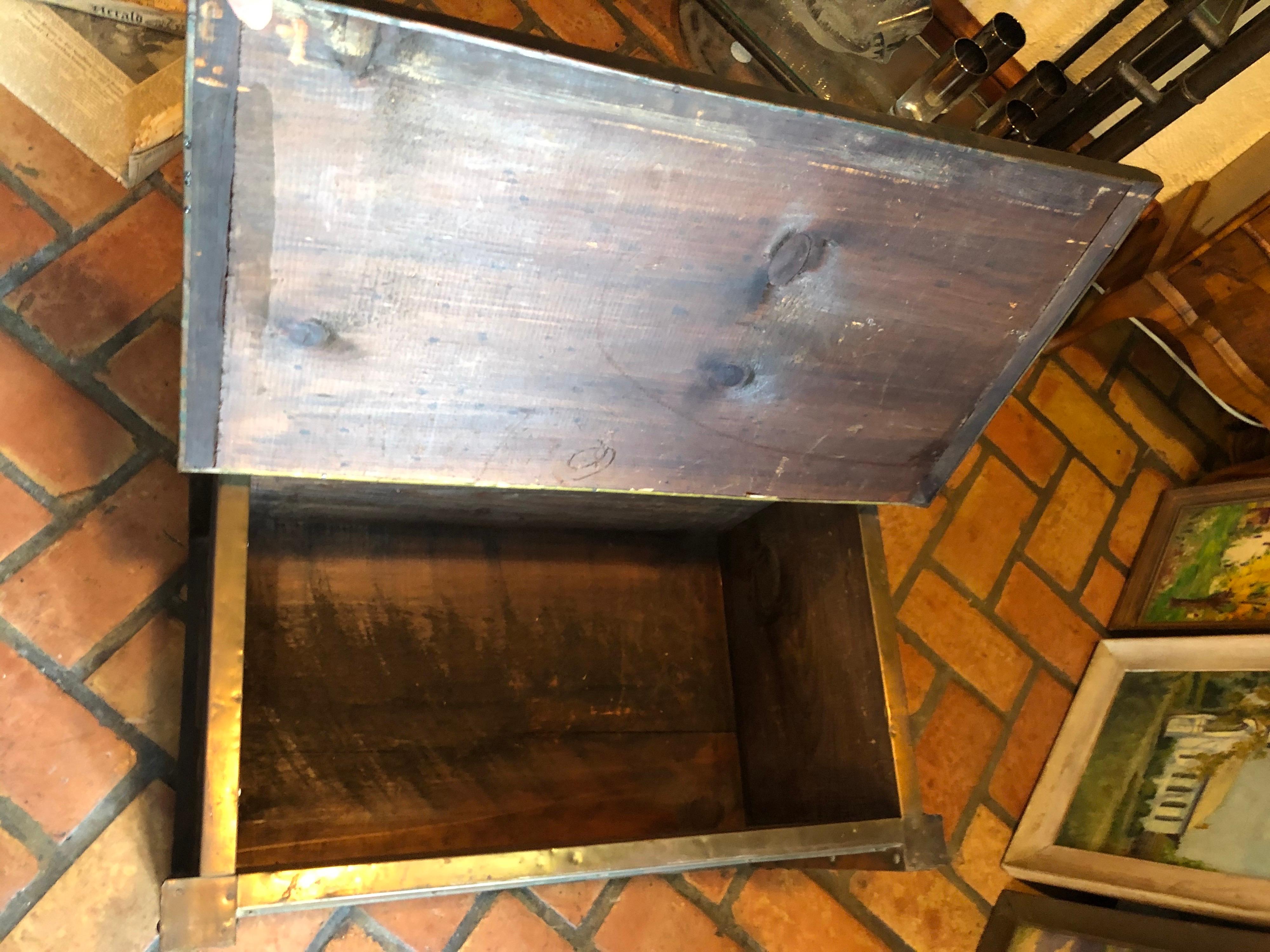 Antique Brass Firewood Box 4