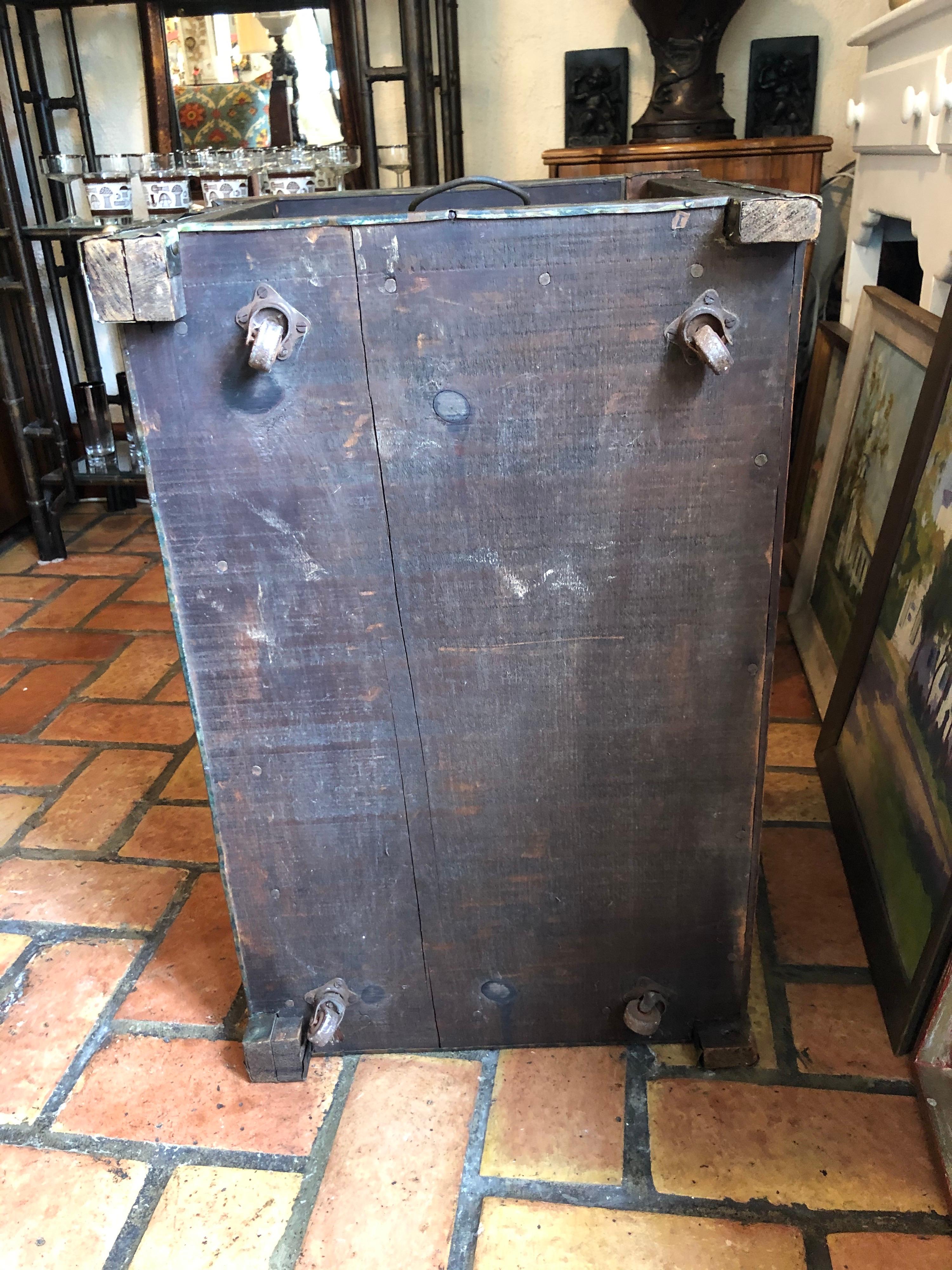 Antique Brass Firewood Box 7