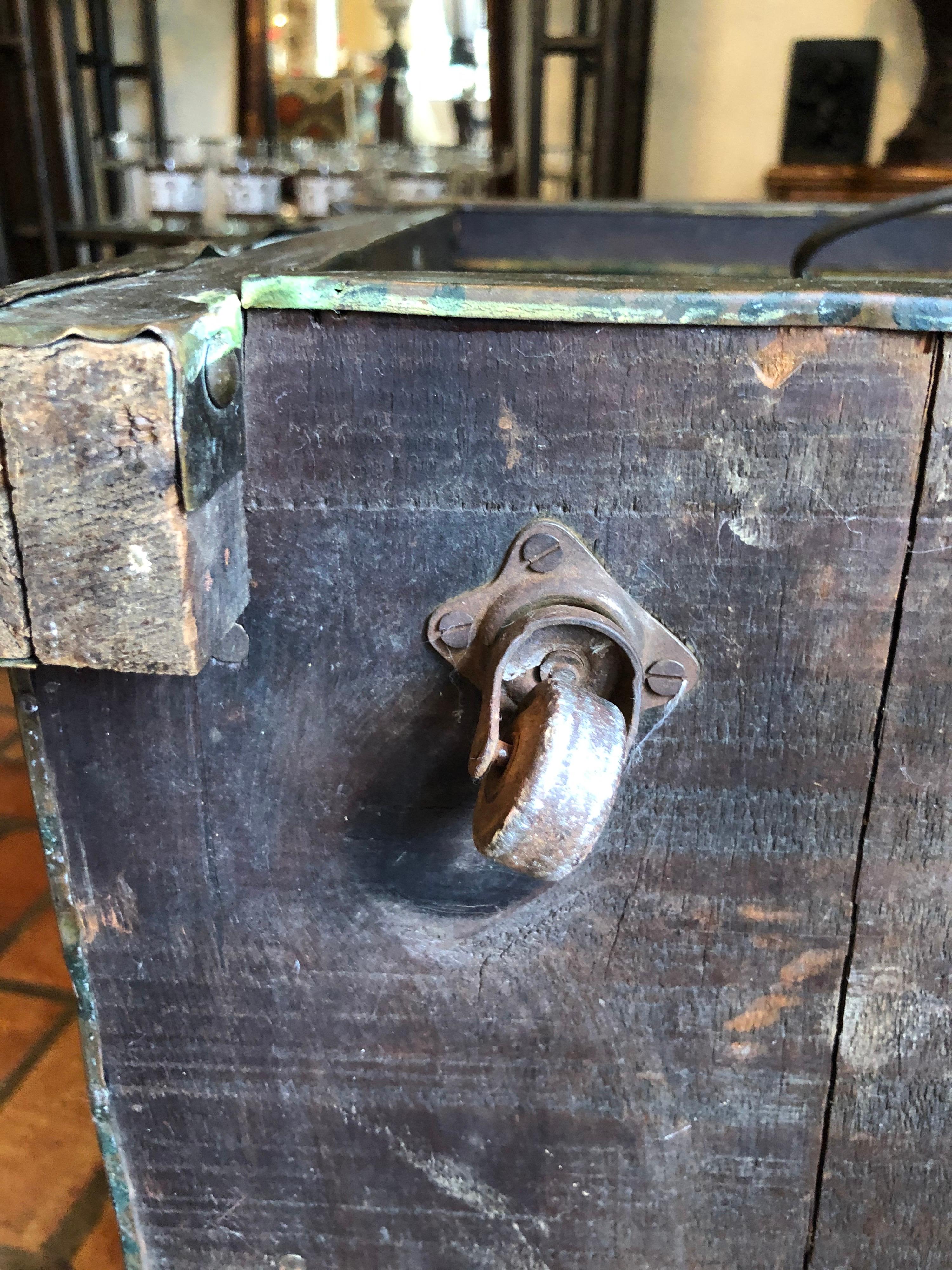 Antique Brass Firewood Box 8