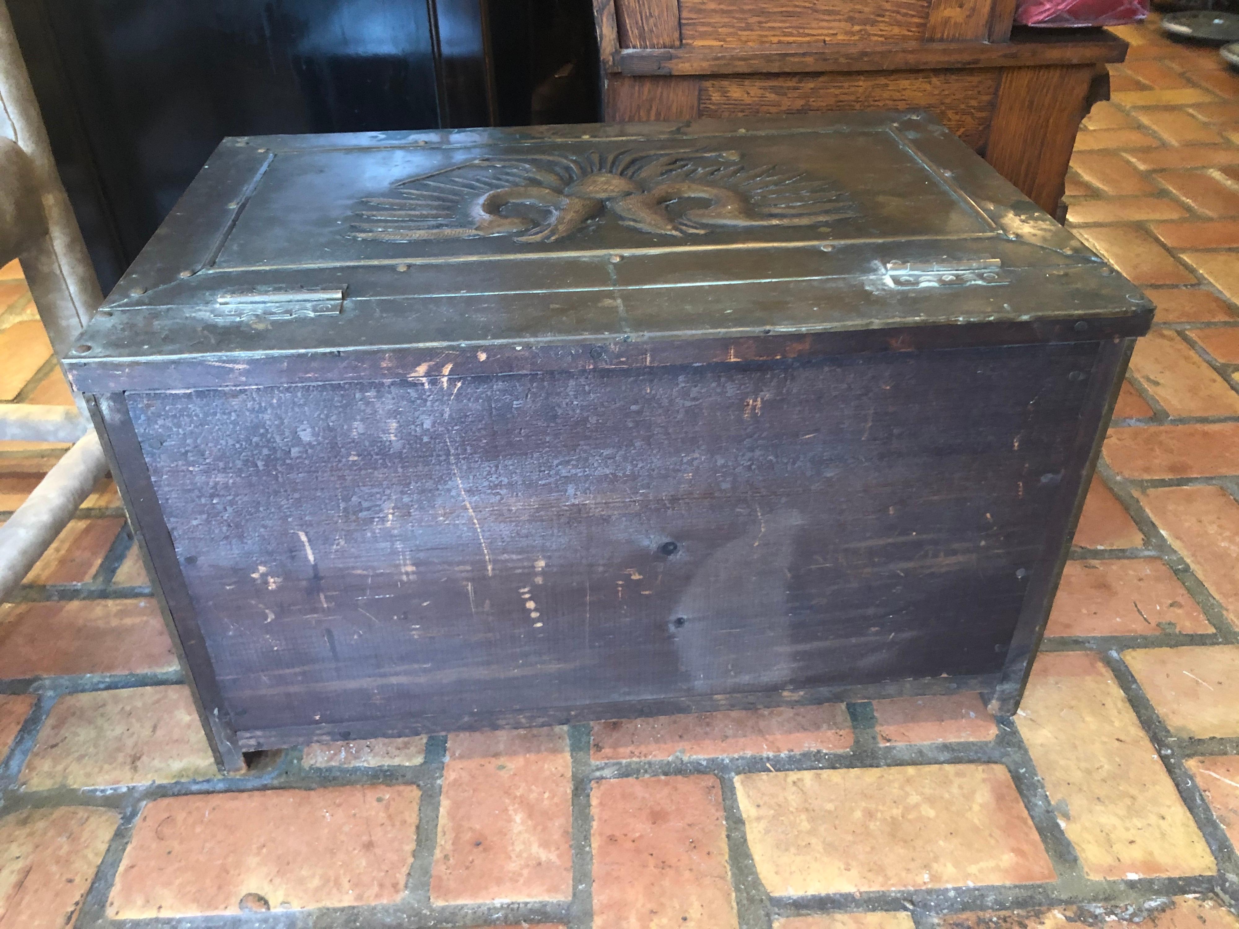 Antique Brass Firewood Box 9