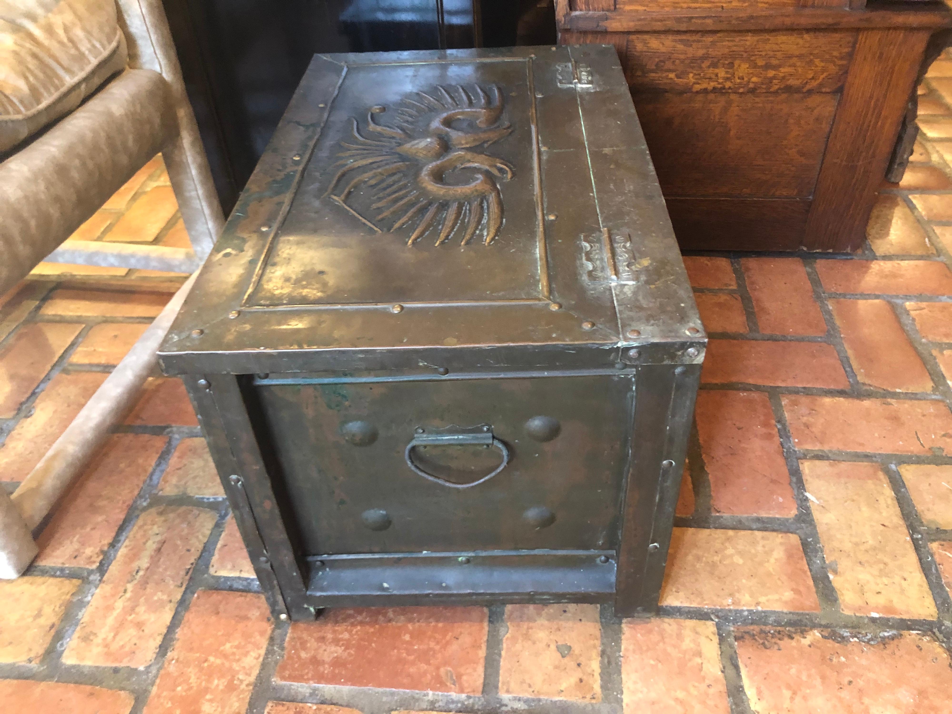 Antique Brass Firewood Box 11