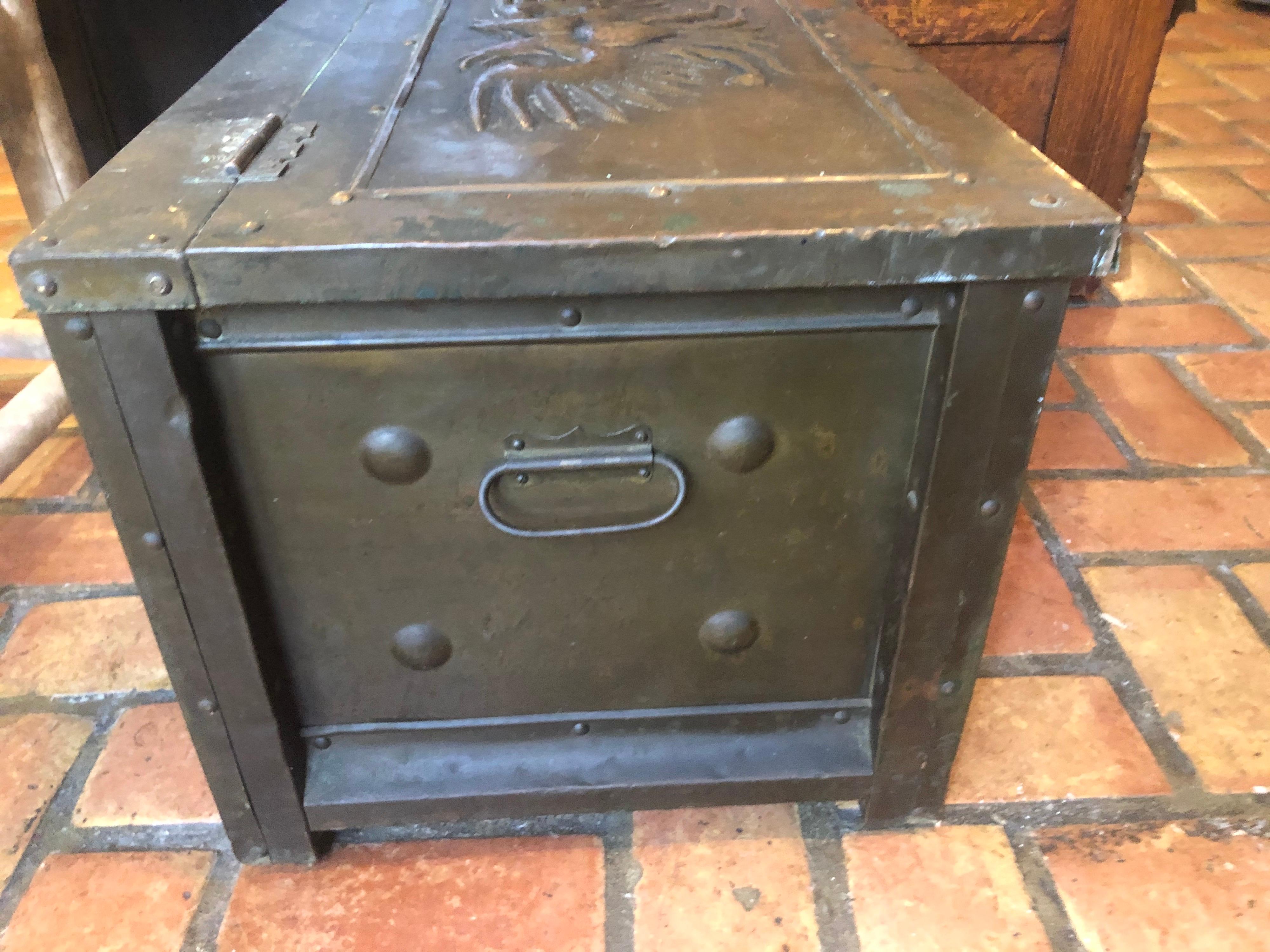 Antique Brass Firewood Box 12
