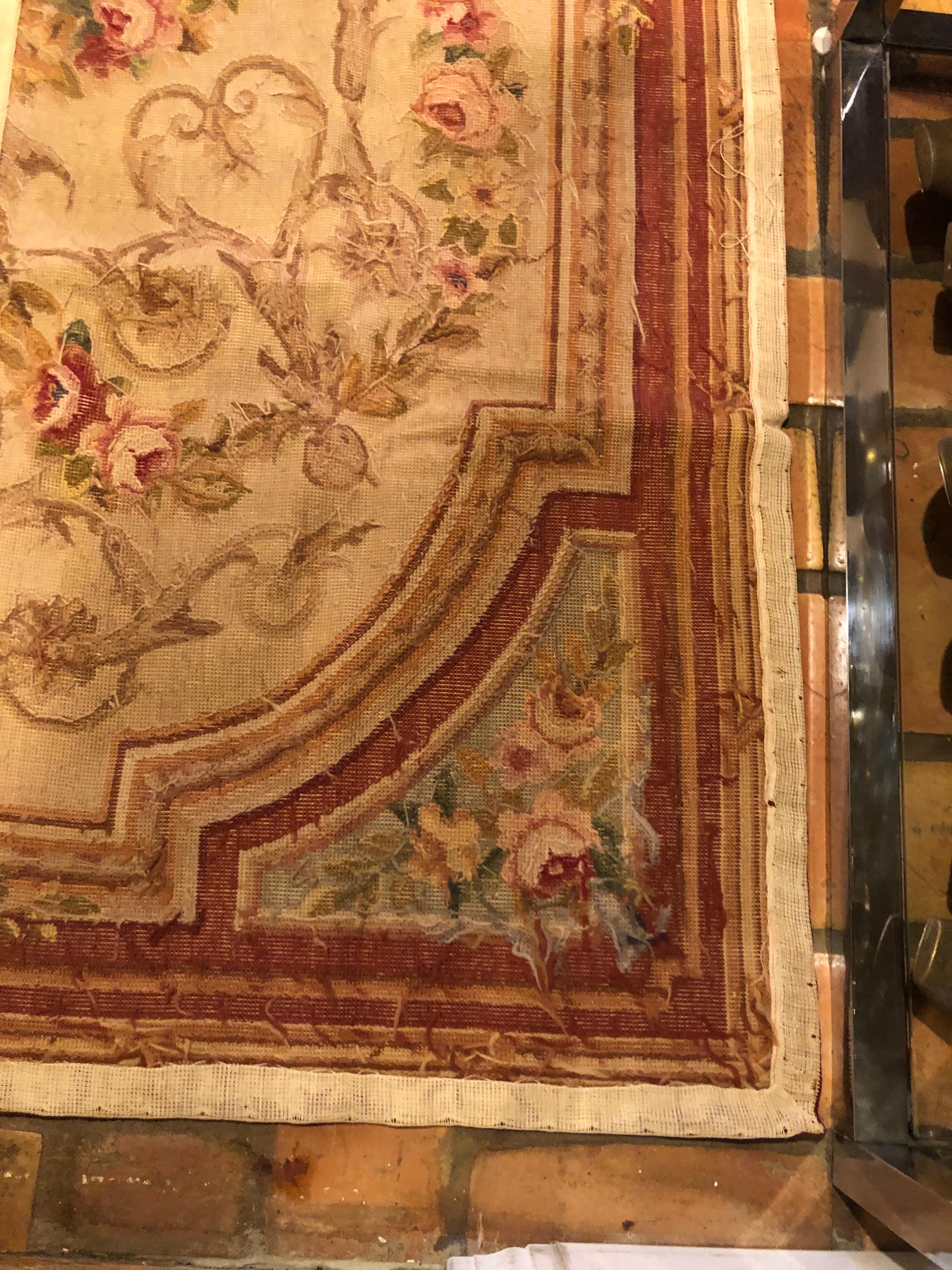 Aubusson Needlepoint Rug  4' x 6' New and Unused with tags For Sale 5