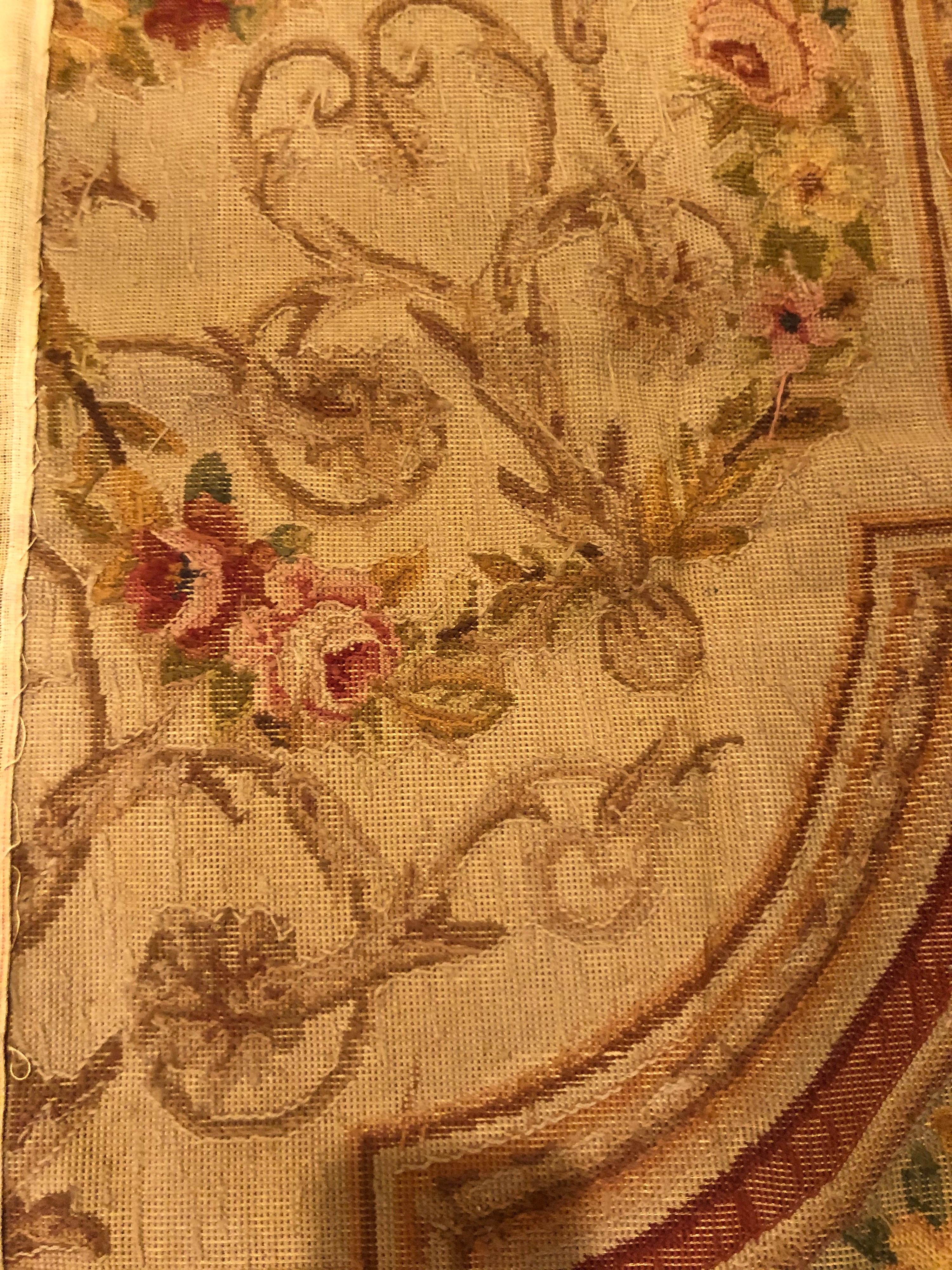 Aubusson Needlepoint Rug  4' x 6' New and Unused with tags For Sale 9