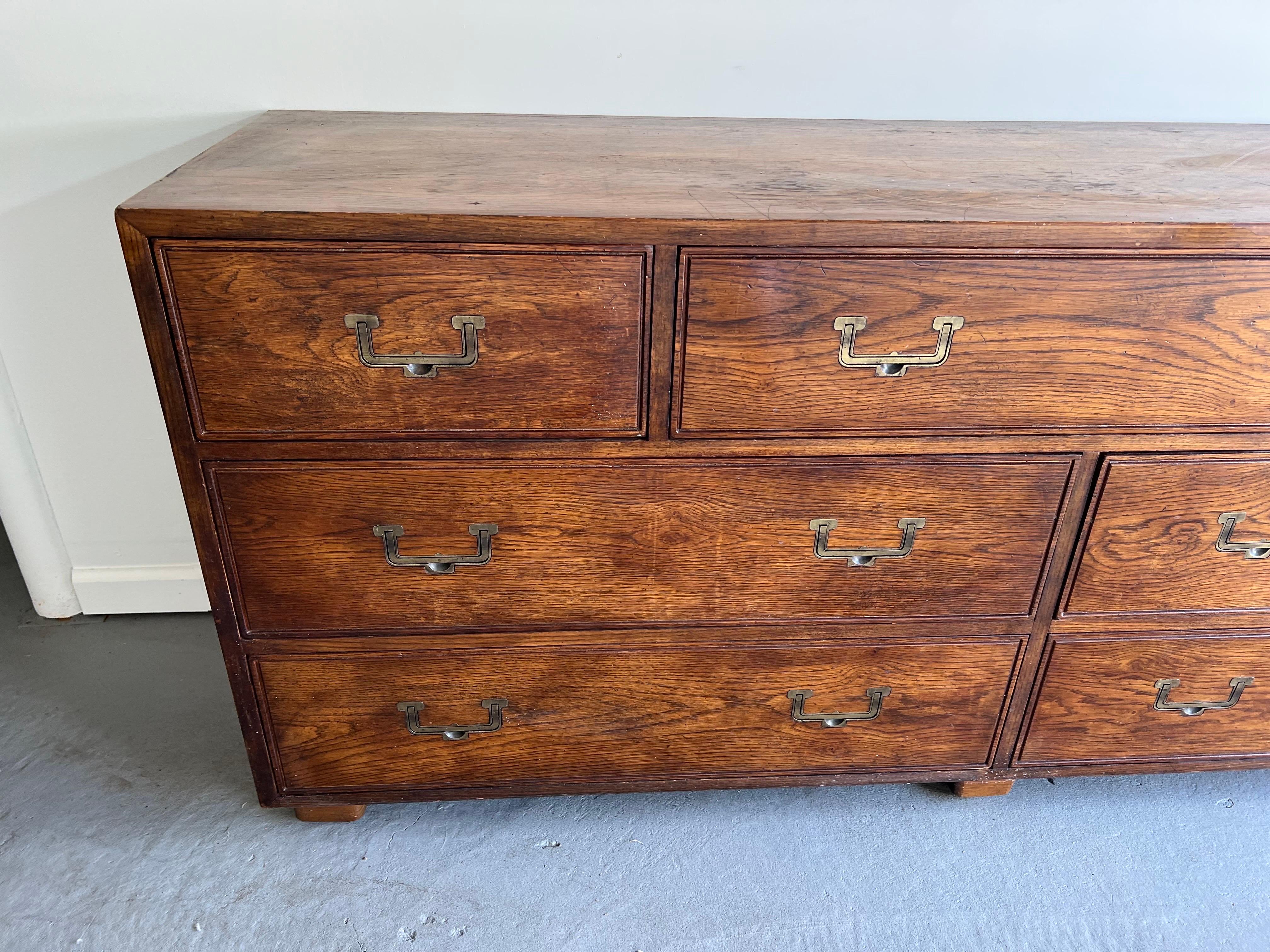 Henredon Artefacts Campaign Style Dresser In Good Condition In Redding, CT