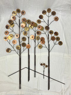 Curtis Jere Raindrops Tree Wall Sculpture