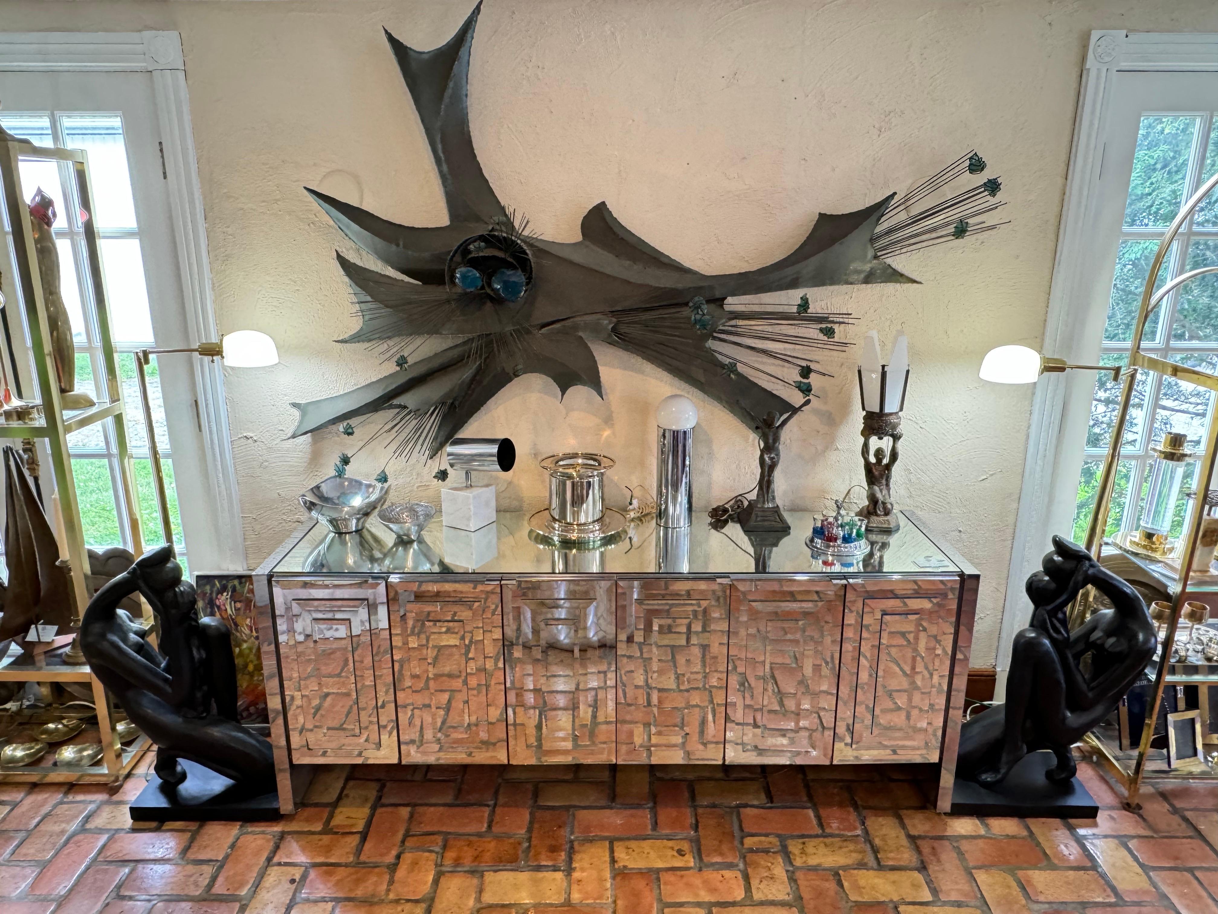 Post Modern Mirrored Credenza by Ello 12