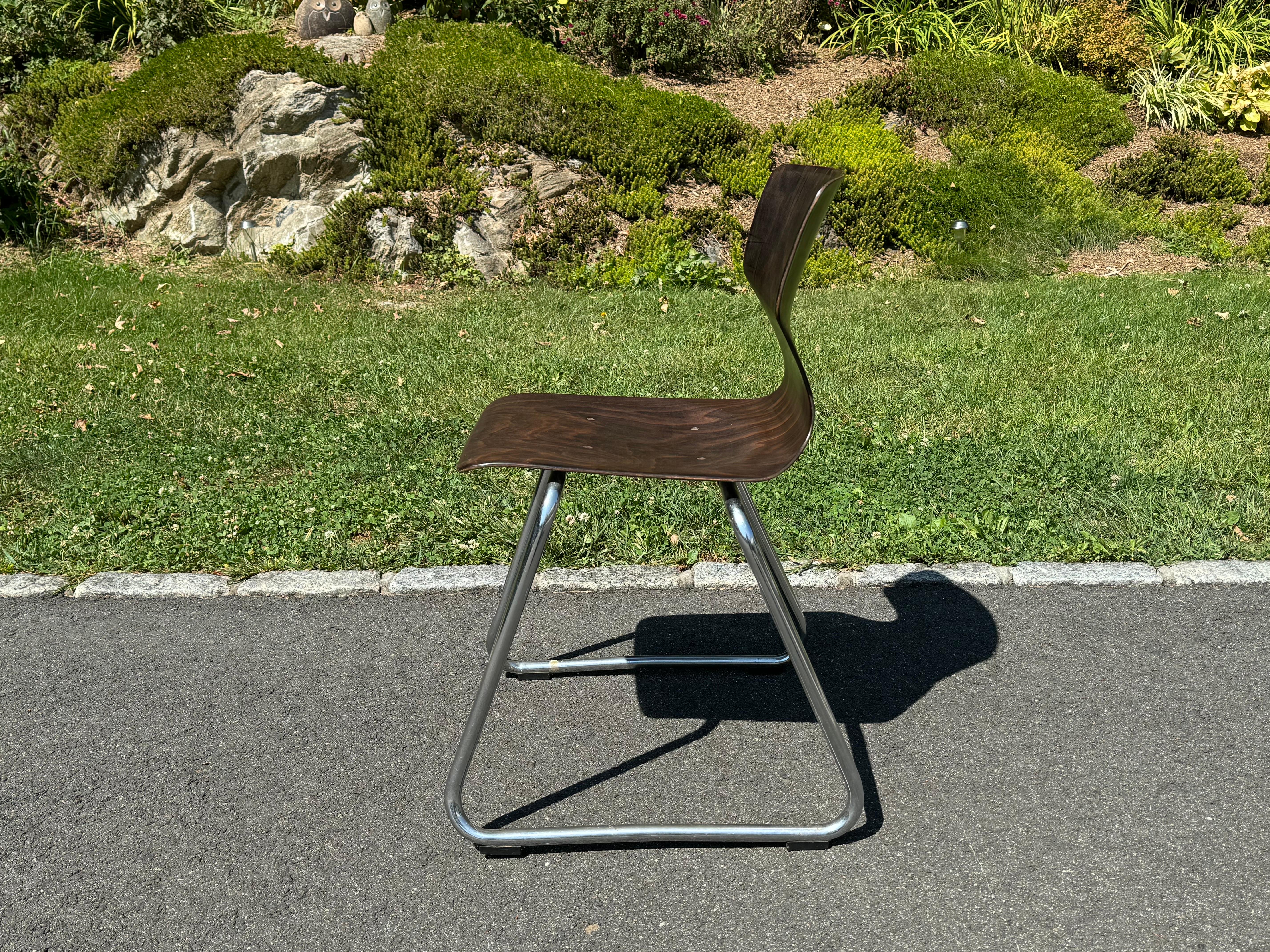 Mid-Century Modern Rare Mid Century Elmar Flototto Rosewood Side Chair For Sale