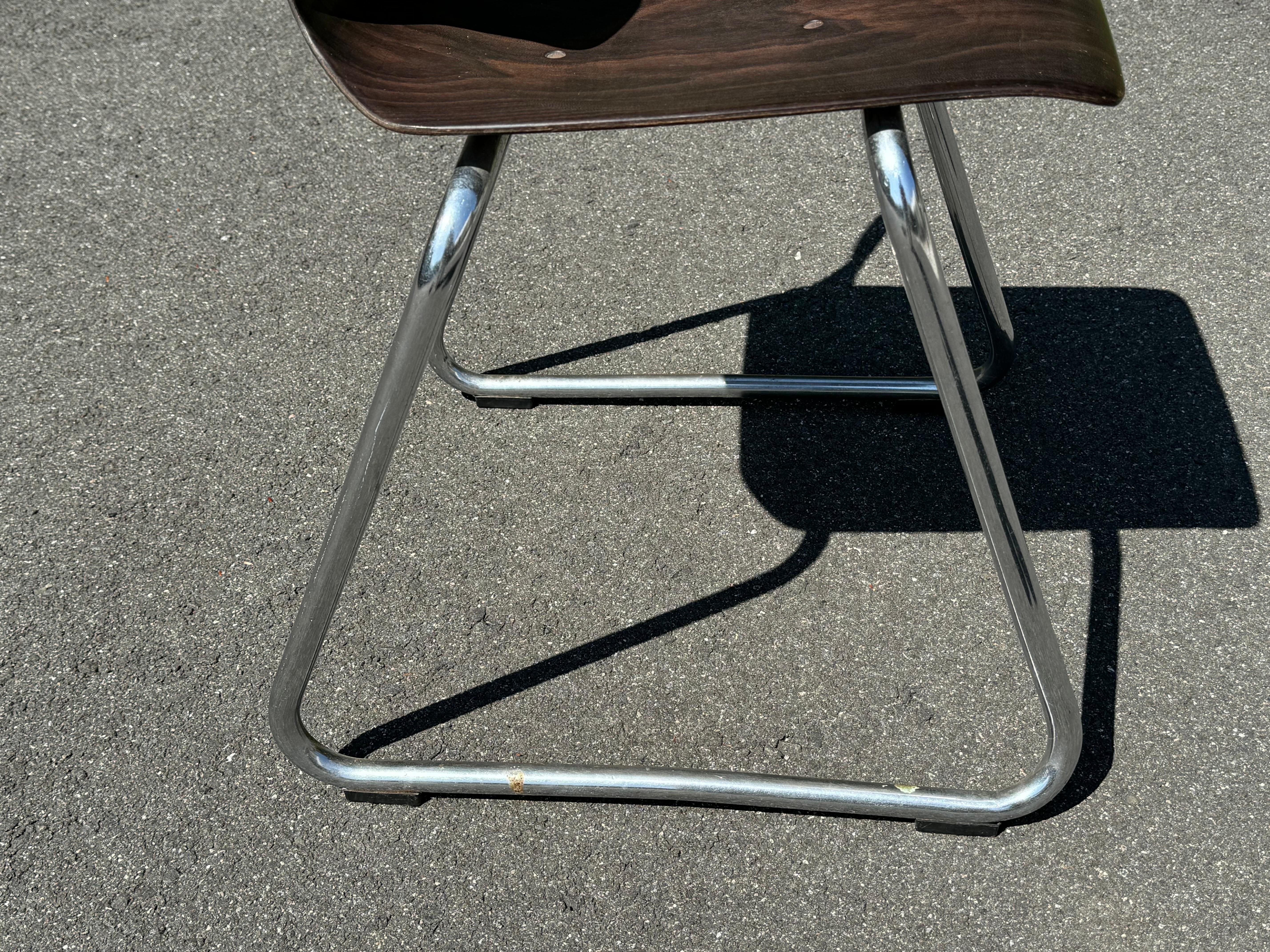 Rare Mid Century Elmar Flototto Rosewood Side Chair For Sale 8