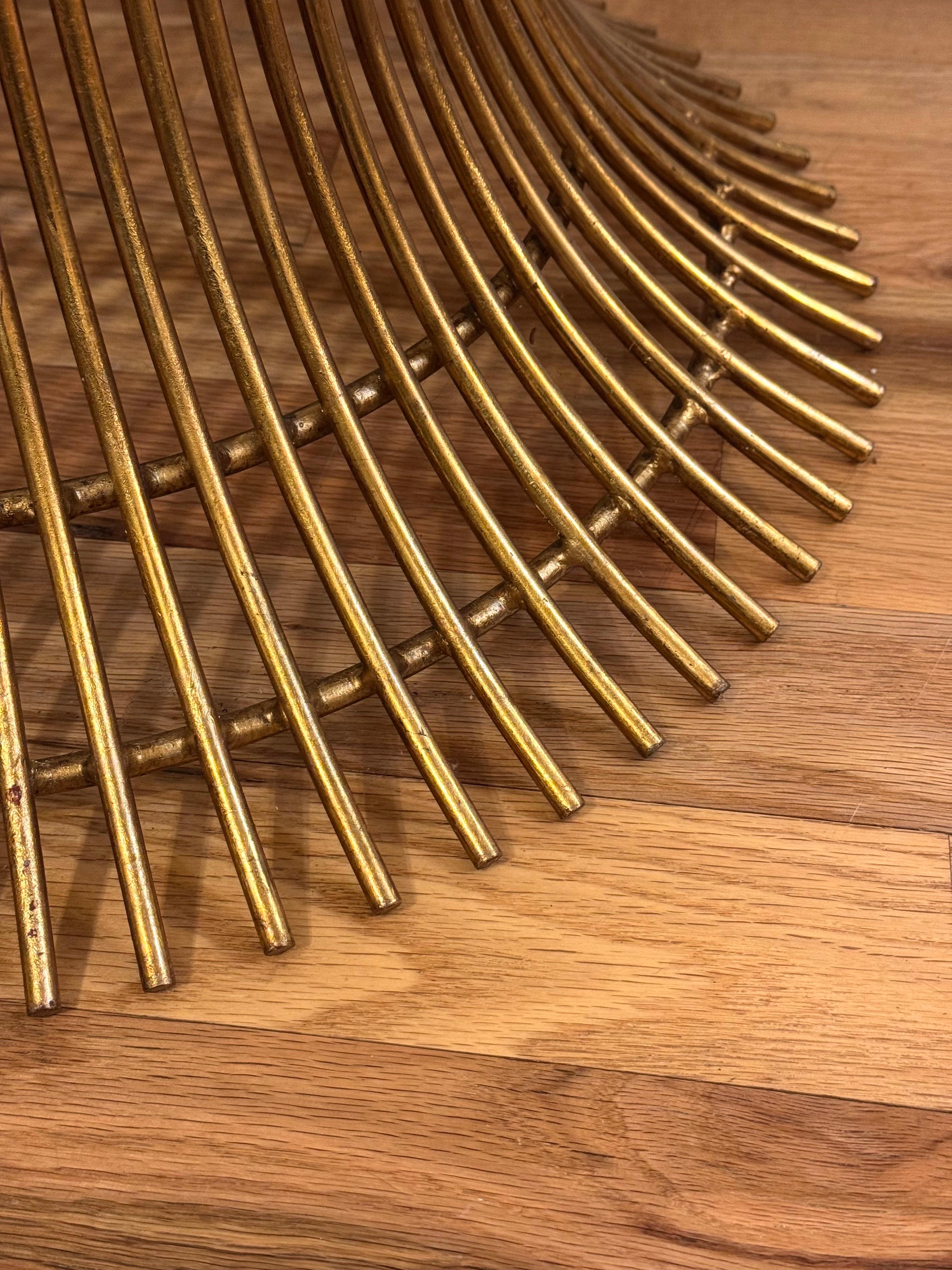 Ein Paar Beistelltische aus vergoldetem Stahl im Warren Platner-Stil im Angebot 10