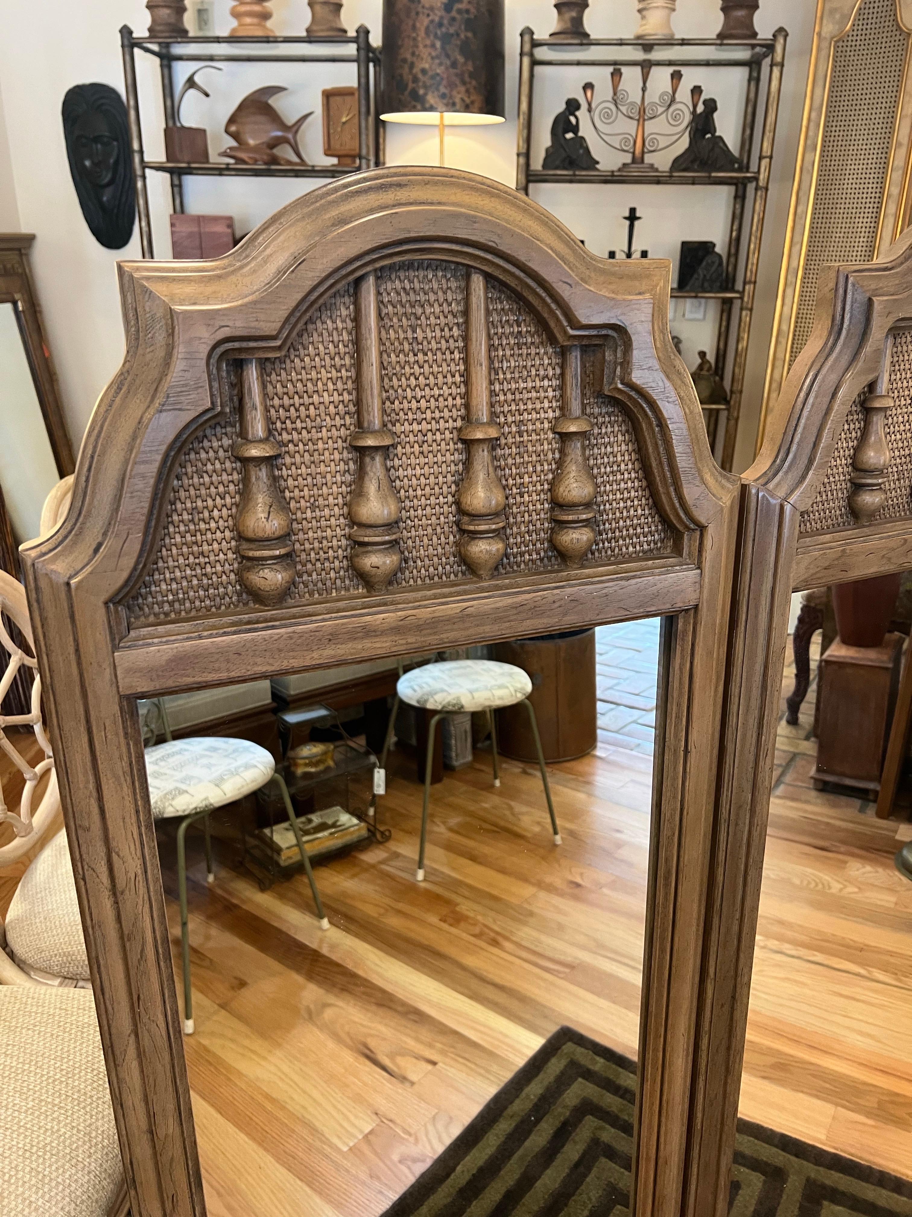 Paar moderne Spiegel aus der Mitte des Jahrhunderts von Thomasville im Angebot 8