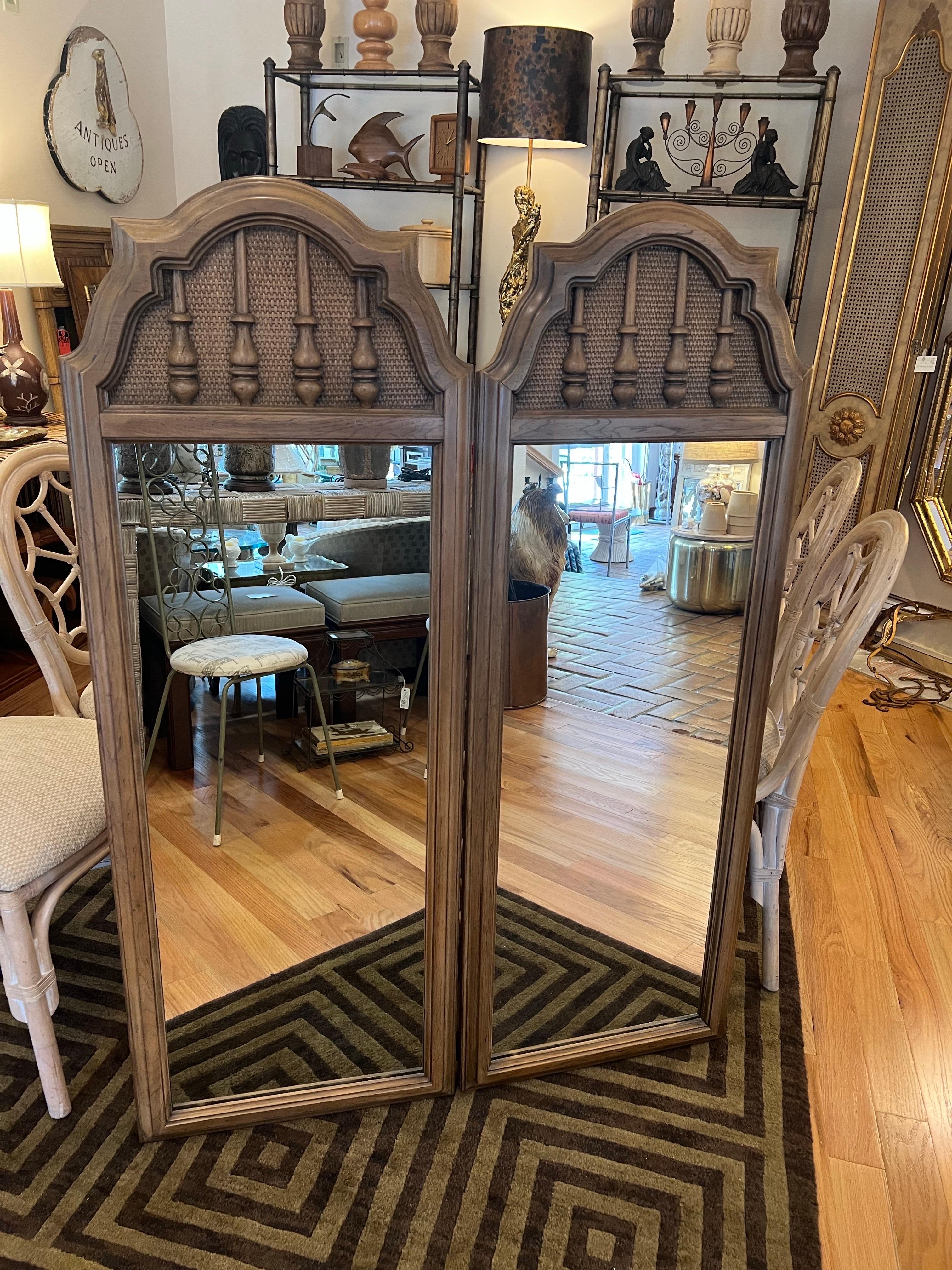 Paar moderne Spiegel aus der Mitte des Jahrhunderts von Thomasville im Angebot 2