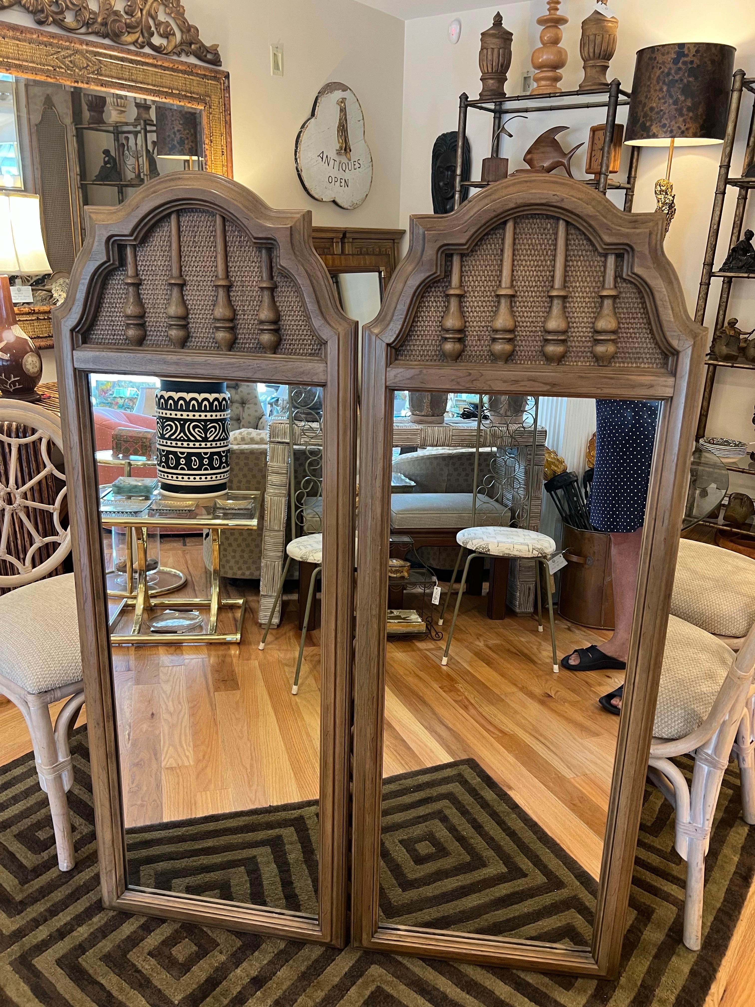 Paar moderne Spiegel aus der Mitte des Jahrhunderts von Thomasville (Ende des 20. Jahrhunderts) im Angebot