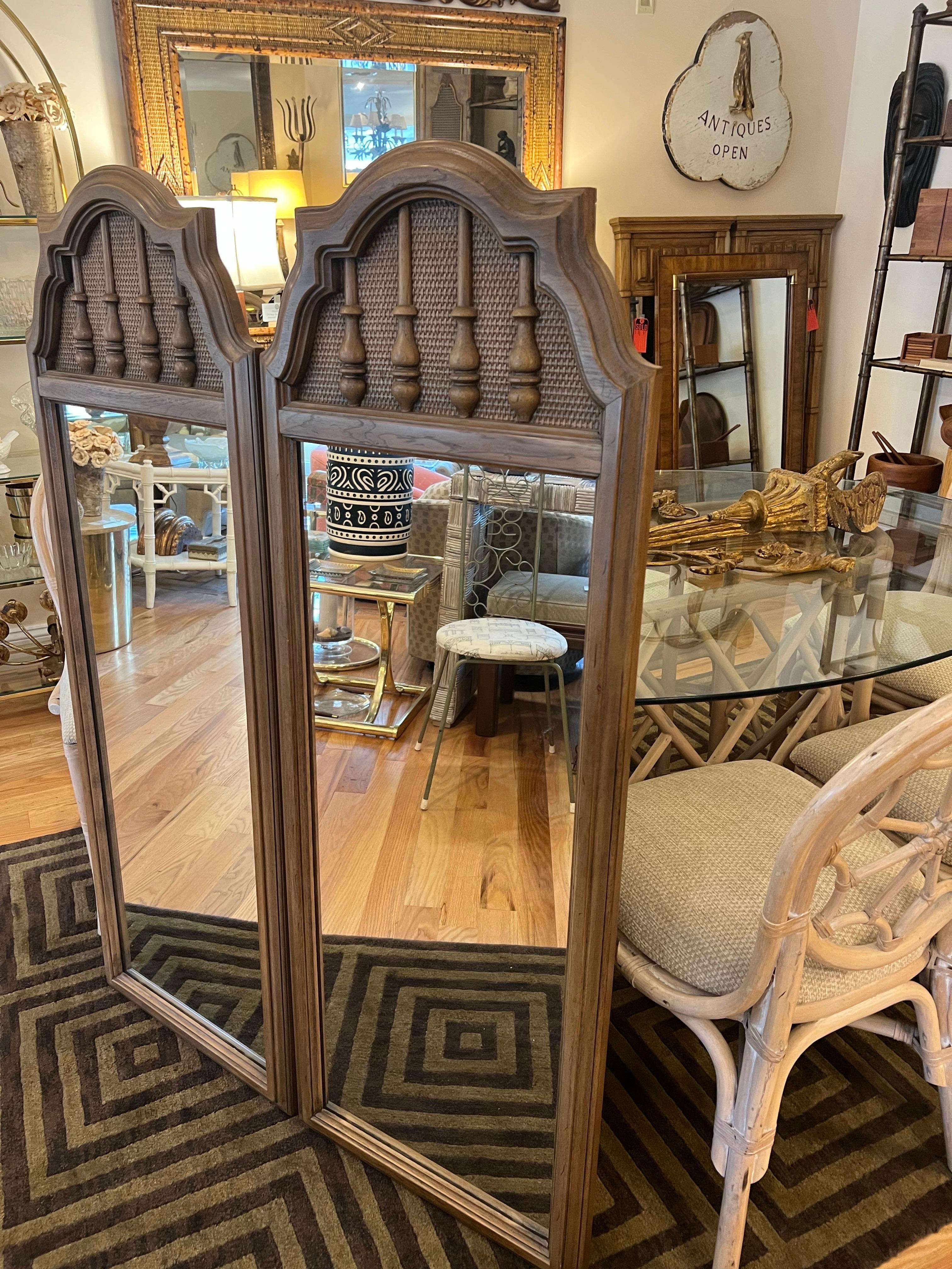 Paar moderne Spiegel aus der Mitte des Jahrhunderts von Thomasville im Angebot 7