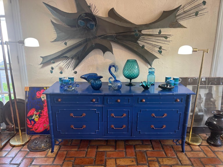 belle blue and white dress Argento Six Drawer Dresser in Navy Blue and Burnished Brass