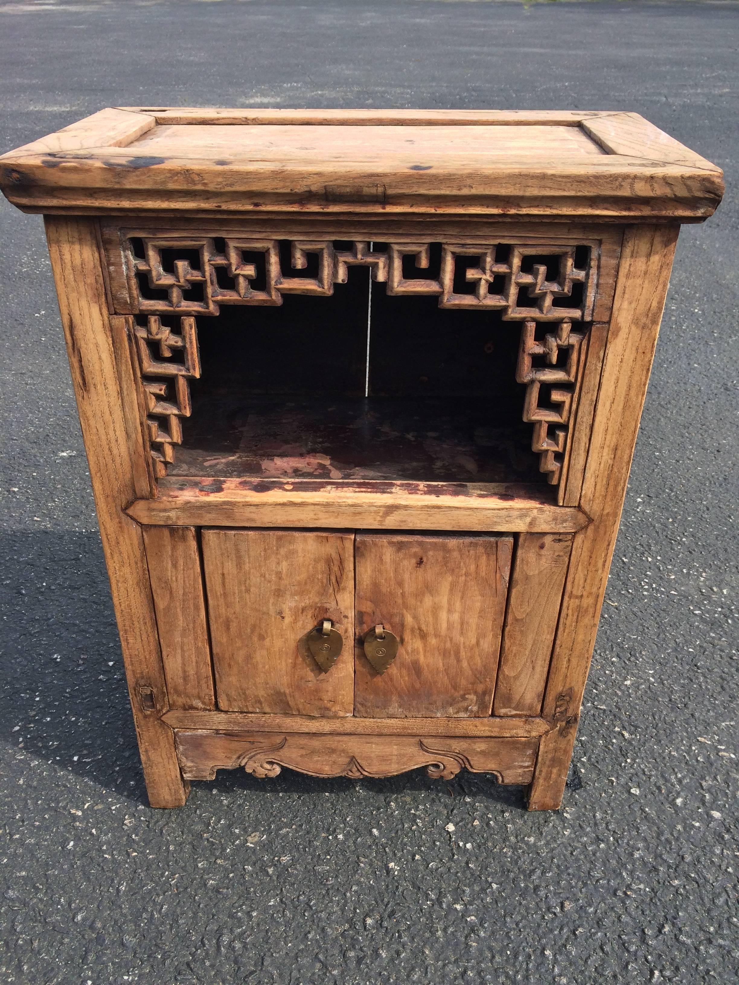 Chinese Chippendale Asian Cabinet with Fretwork